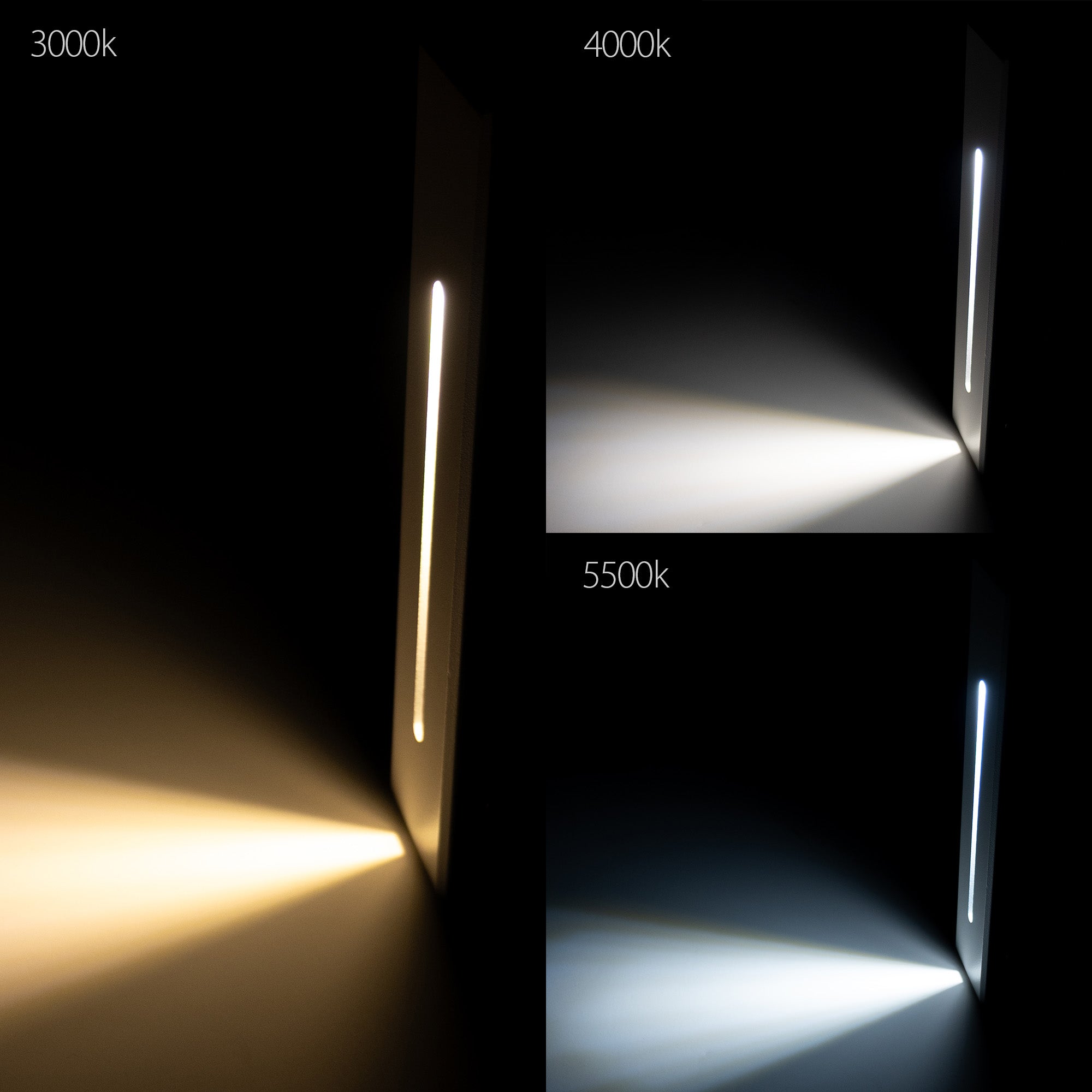 HV3106T-BLK-240V | HV3106T-BLK-12V - Paso Black Recessed LED Step Light