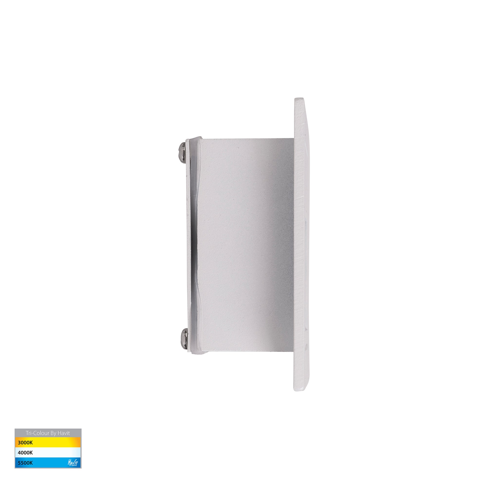 HV3112T-WHT-240V | HV3112T-WHT-12V - Trin White Square Recessed LED Step Light