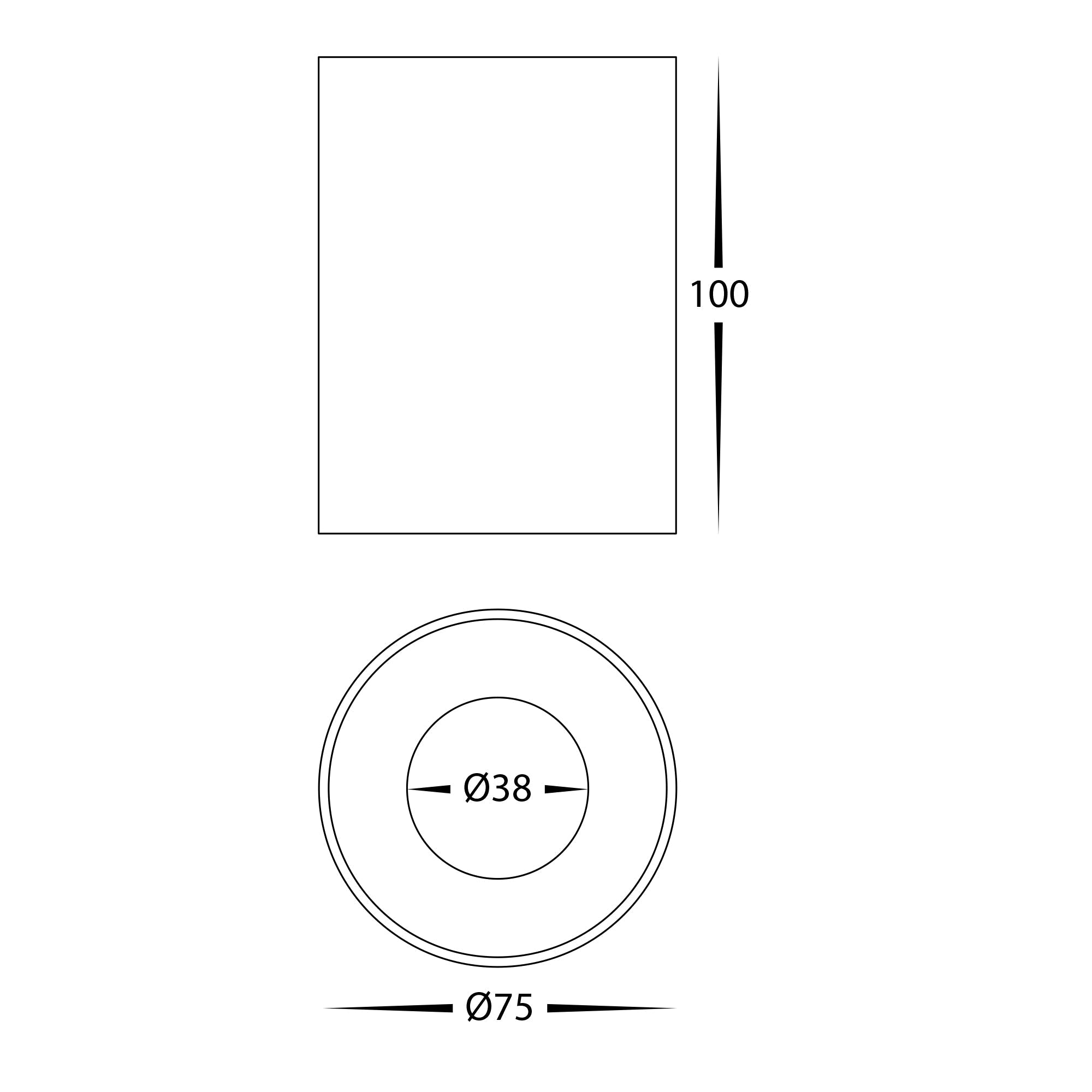 HV5841S-BLK | HV5841S-BLK-12V  - Nella Black 7w Surface Mounted LED Downlight