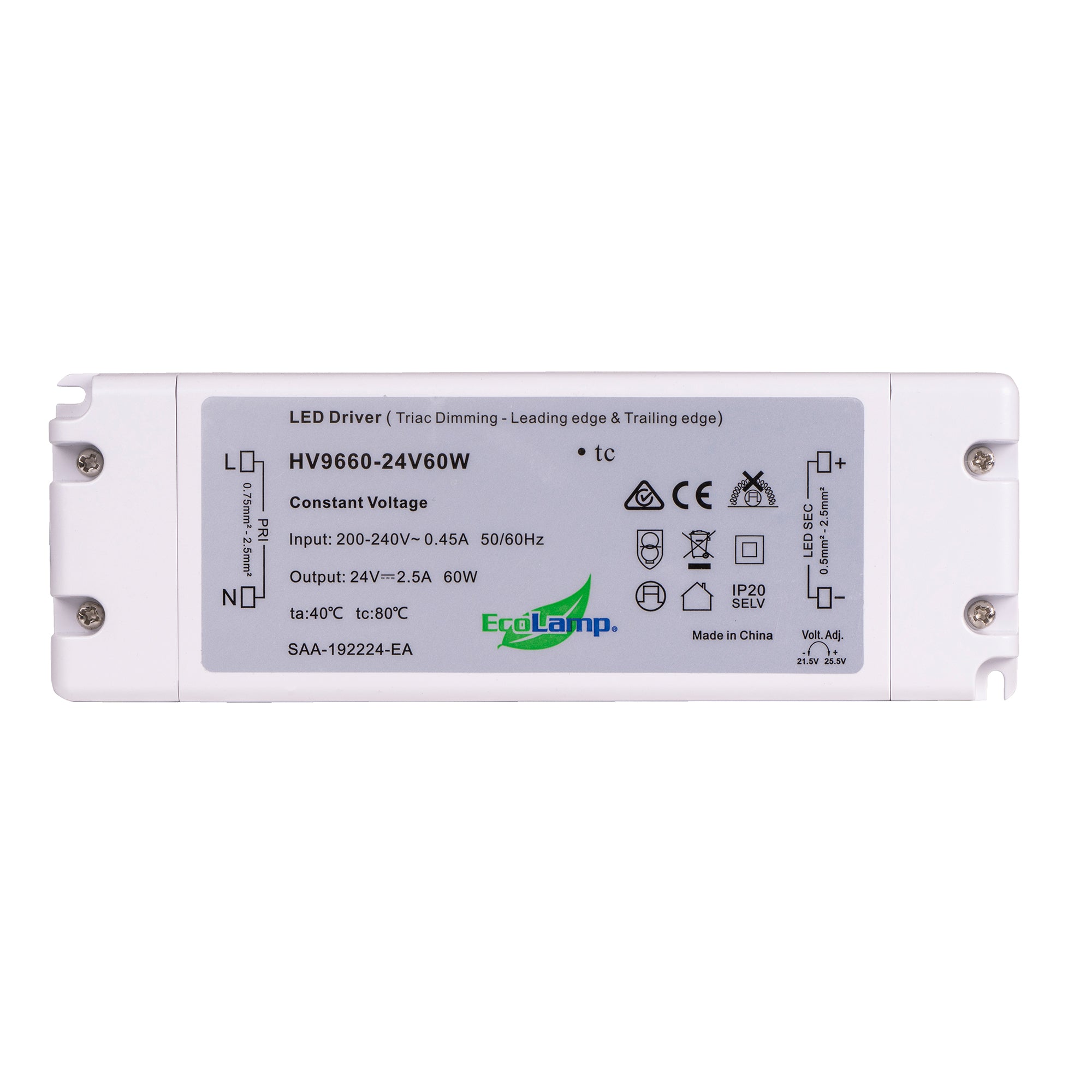 HV9660-60W - 60W Indoor Dimmable LED Driver