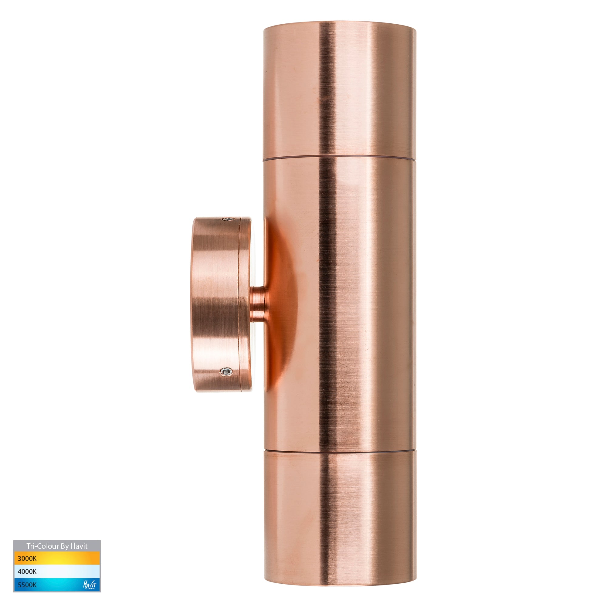 HV1015T-HV1017T - Tivah Solid Copper TRI Colour Up & Down Wall Pillar Lights