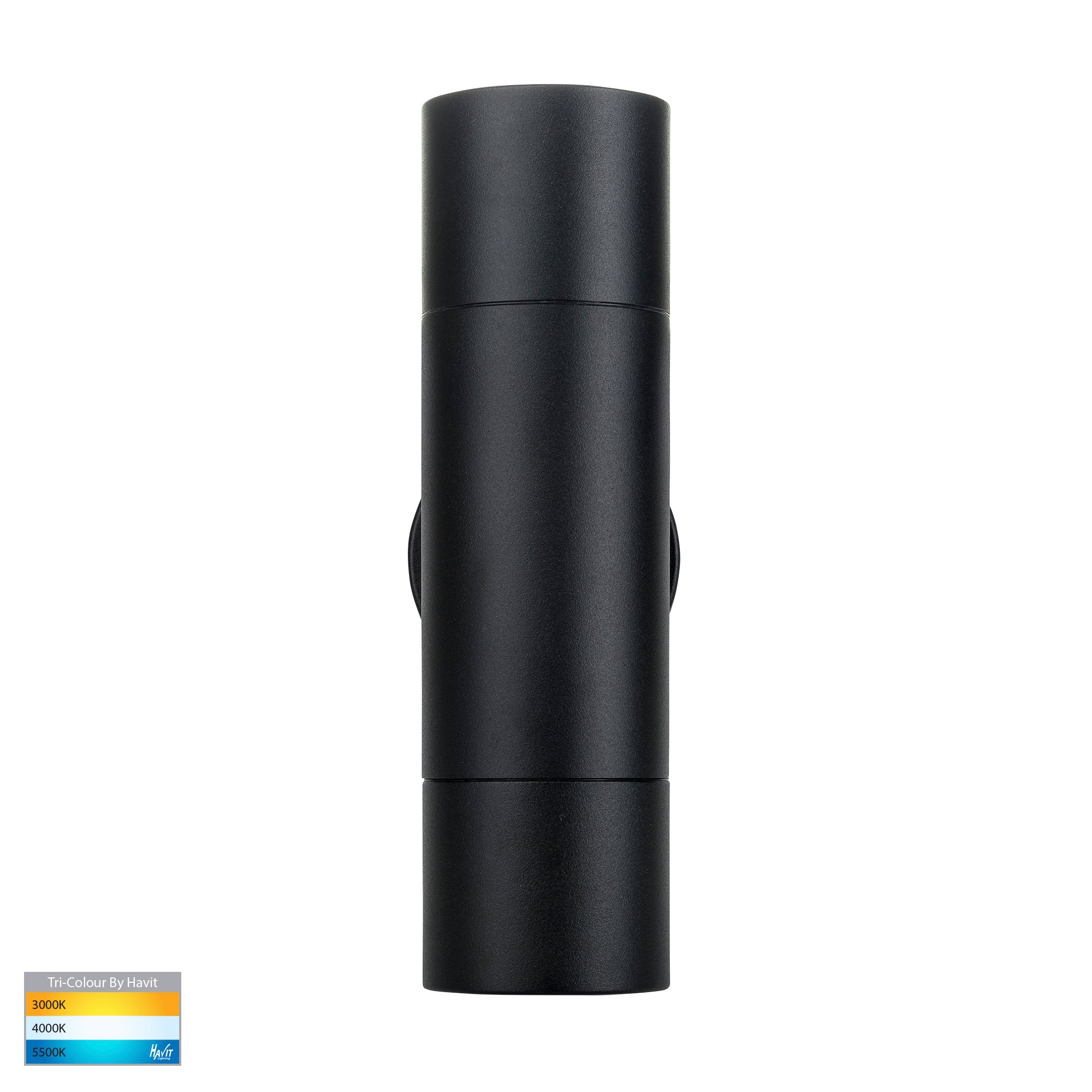 HV1025T-HV1027T - Tivah Black TRI Colour Up & Down Wall Pillar Lights