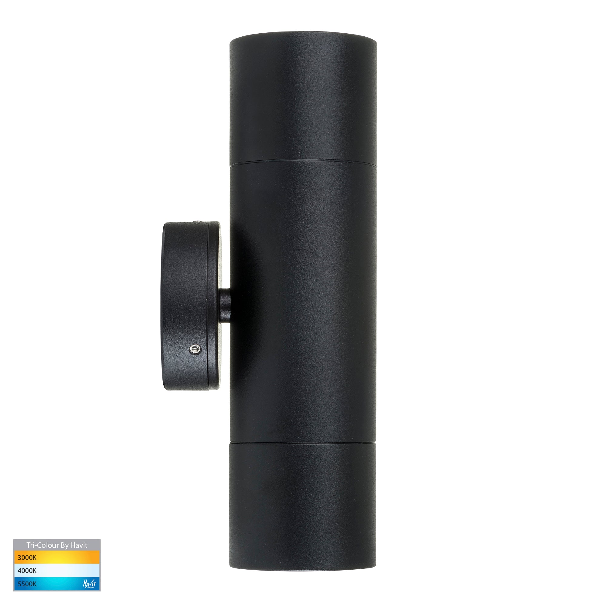 HV1025T-HV1027T - Tivah Black TRI Colour Up & Down Wall Pillar Lights