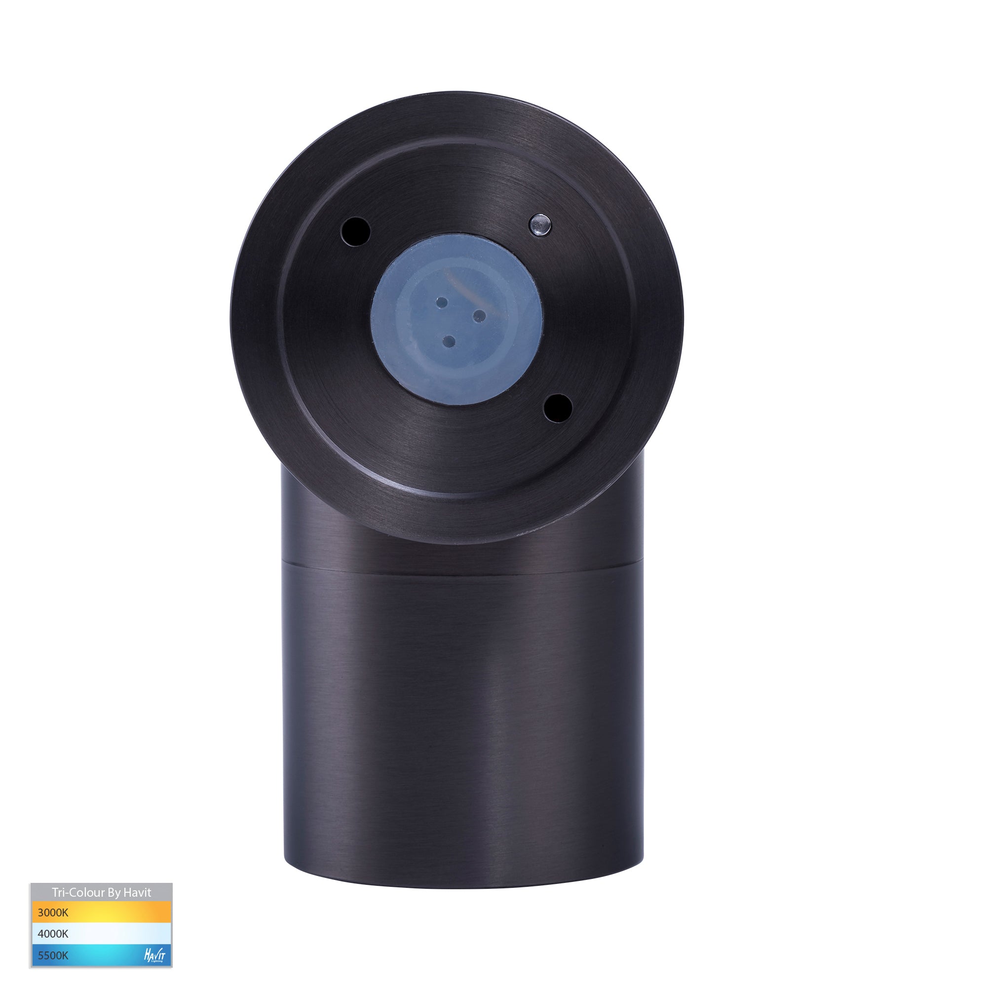 HV1175T-HV1177T - Tivah Solid Brass Graphite Coloured TRI Colour Fixed Down Wall Pillar Lights