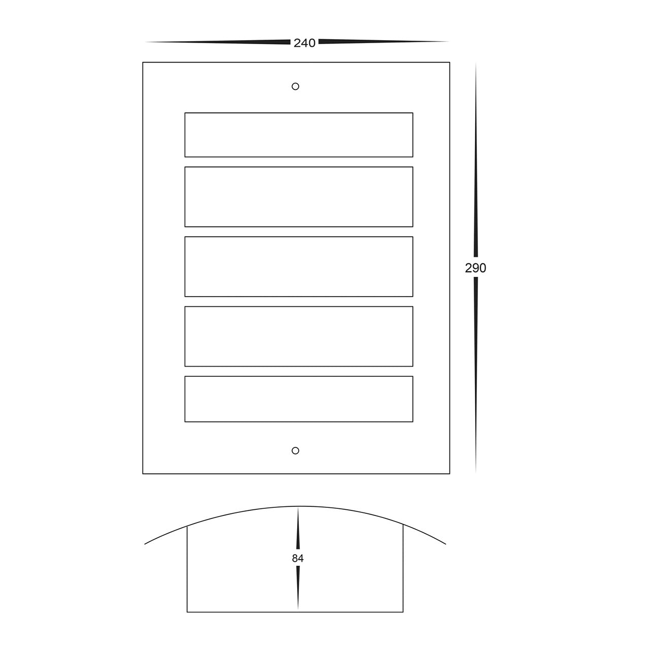 HV36042T - Mask 316 Stainless Steel LED Wall Light