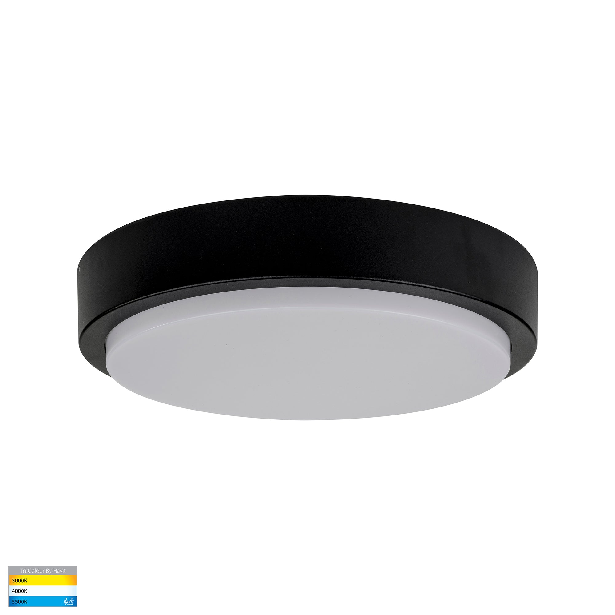 HV36053T-BLK - Liptor Black 30w Ceiling Mounted LED Oyster
