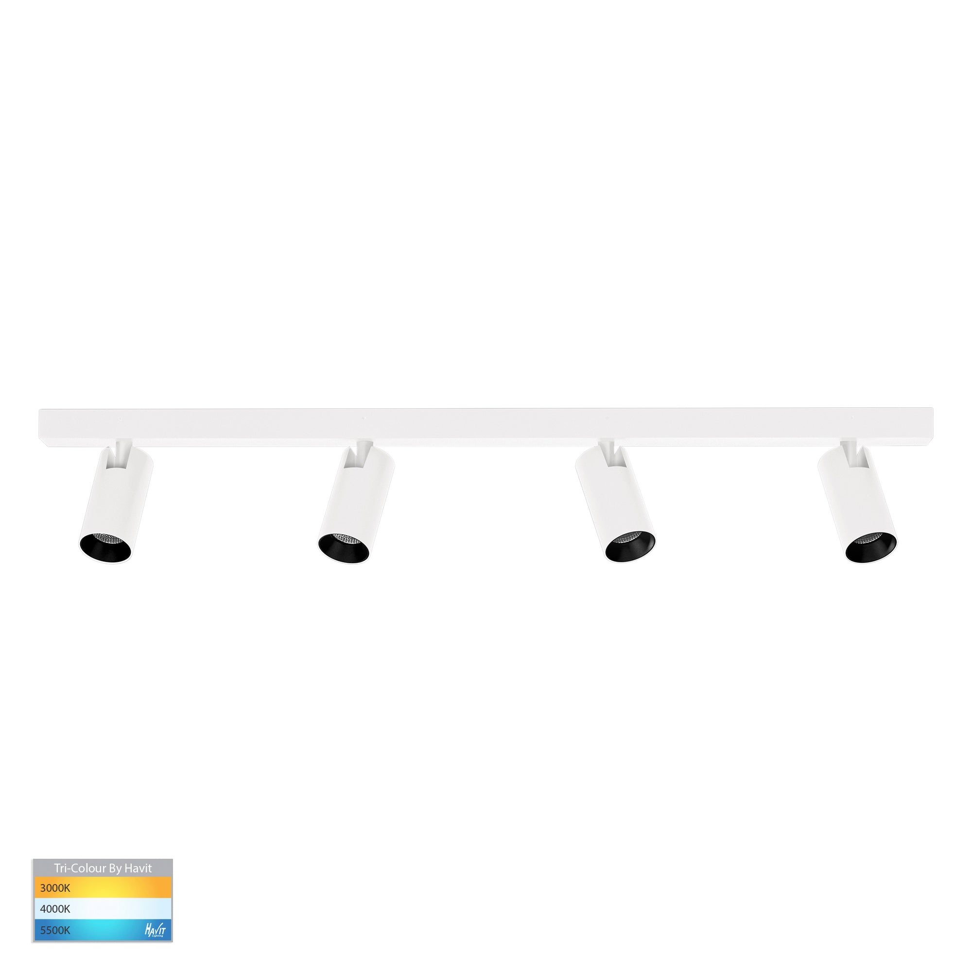 HV4002T-4-WHT - Revo White 4 Light TRI Colour Bar Light