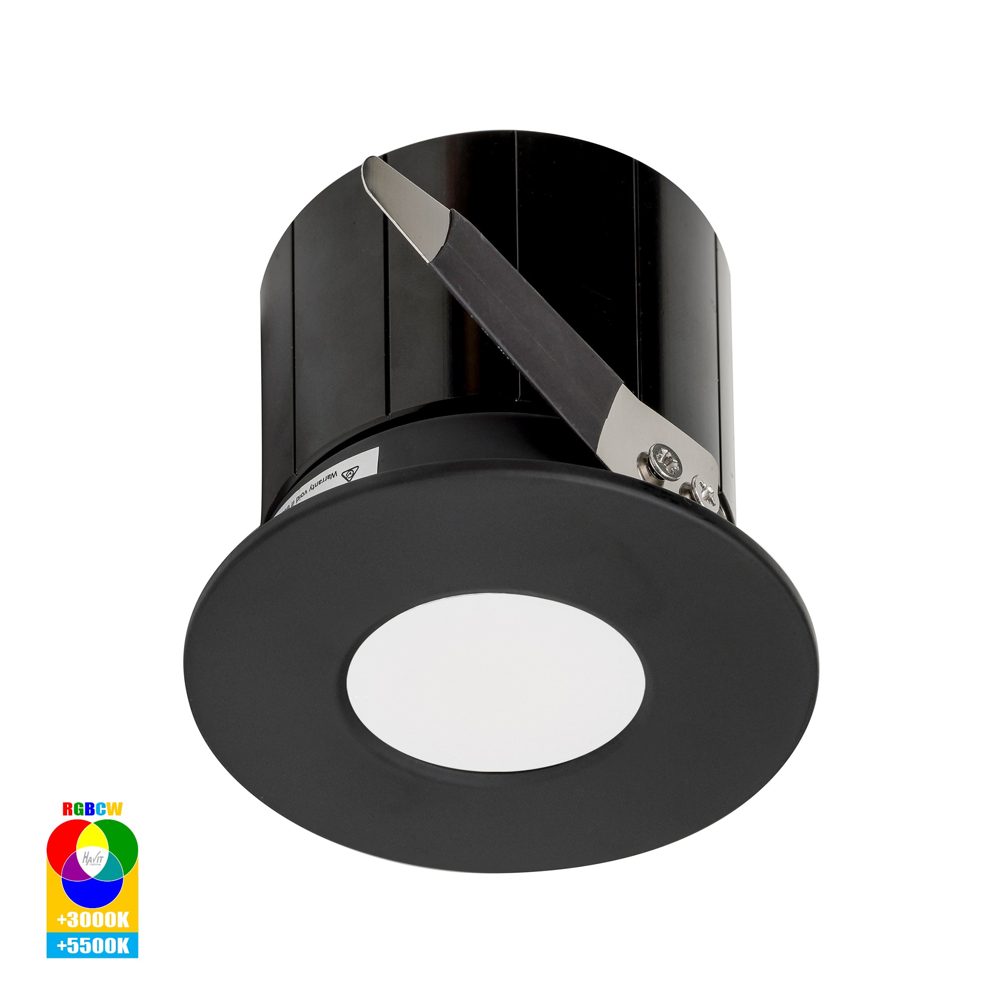 HV5511RGBCW-BLK - Prime Black Fixed RGBCW WIFI LED Downlight