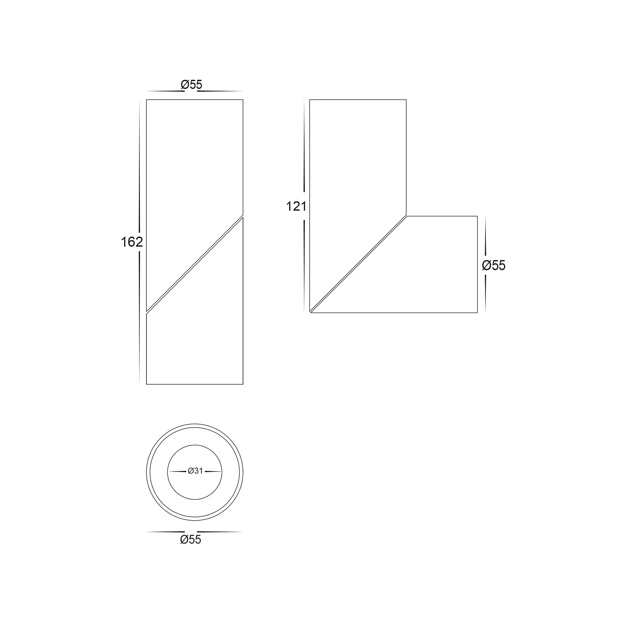 HV5822T-WHT | HV5822T-WHT-12V - Nella White 7w Surface Mounted Rotatable LED Downlight