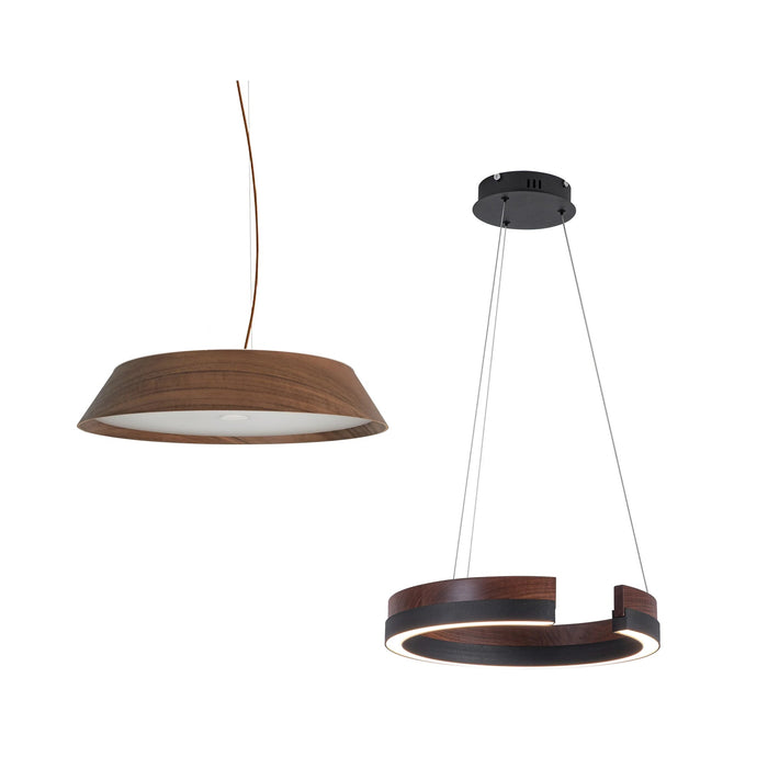 Round Timber Pendants