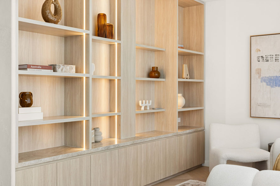 LED Strip in Custom Joinery Shelving