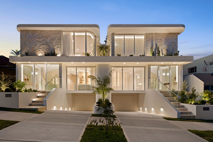 Exterior Step & Garden Lighting on Modern Facade