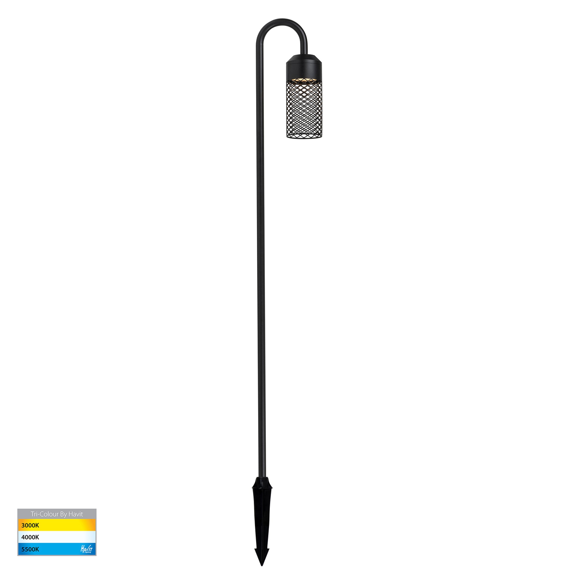 HV1529T-BLK-24V - Stellato Aluminium Black LED Bollard Spike Light