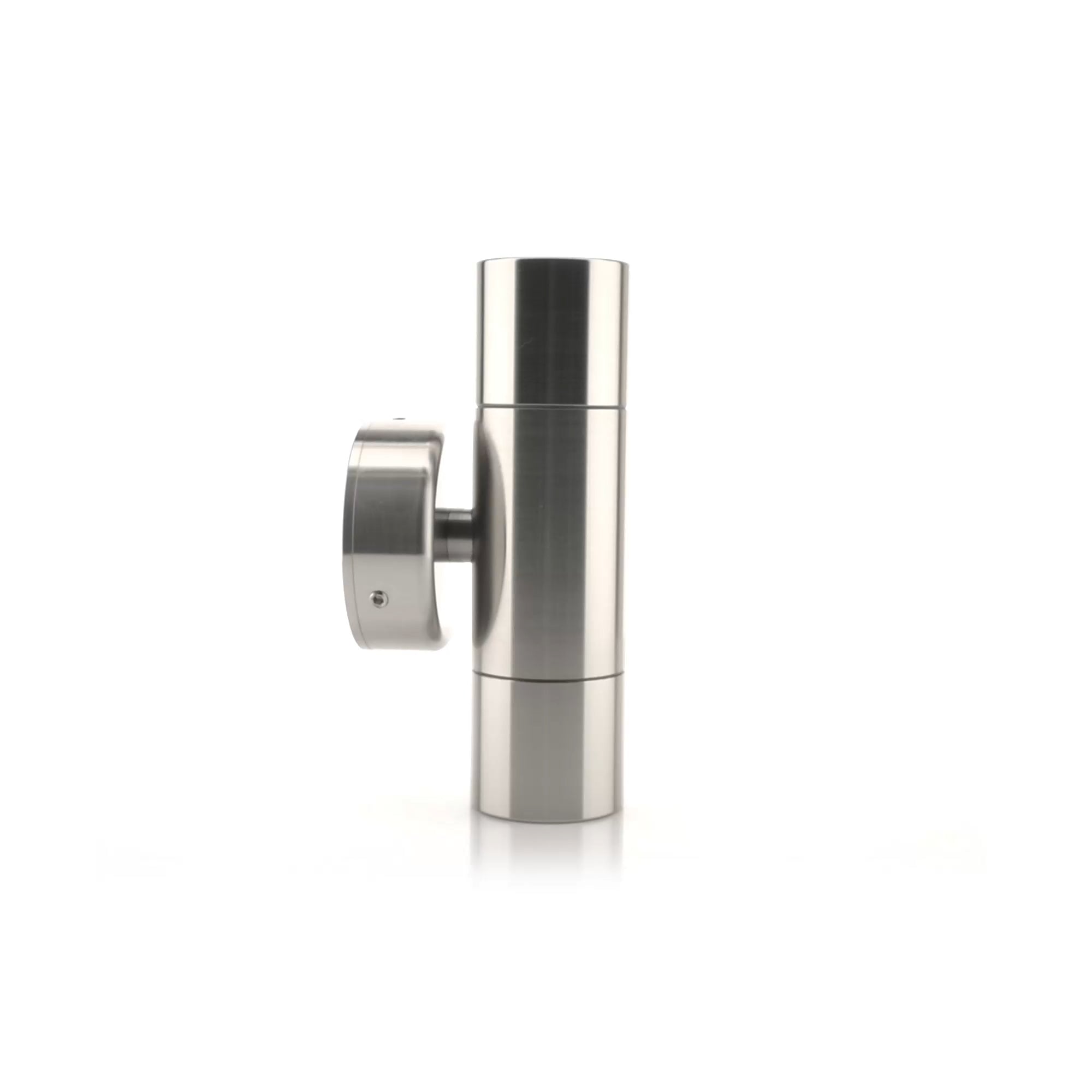 HV1007MR11NW - Mini Tivah 316 Stainless Steel Up & Down Wall Pillar Lights 360 degree view