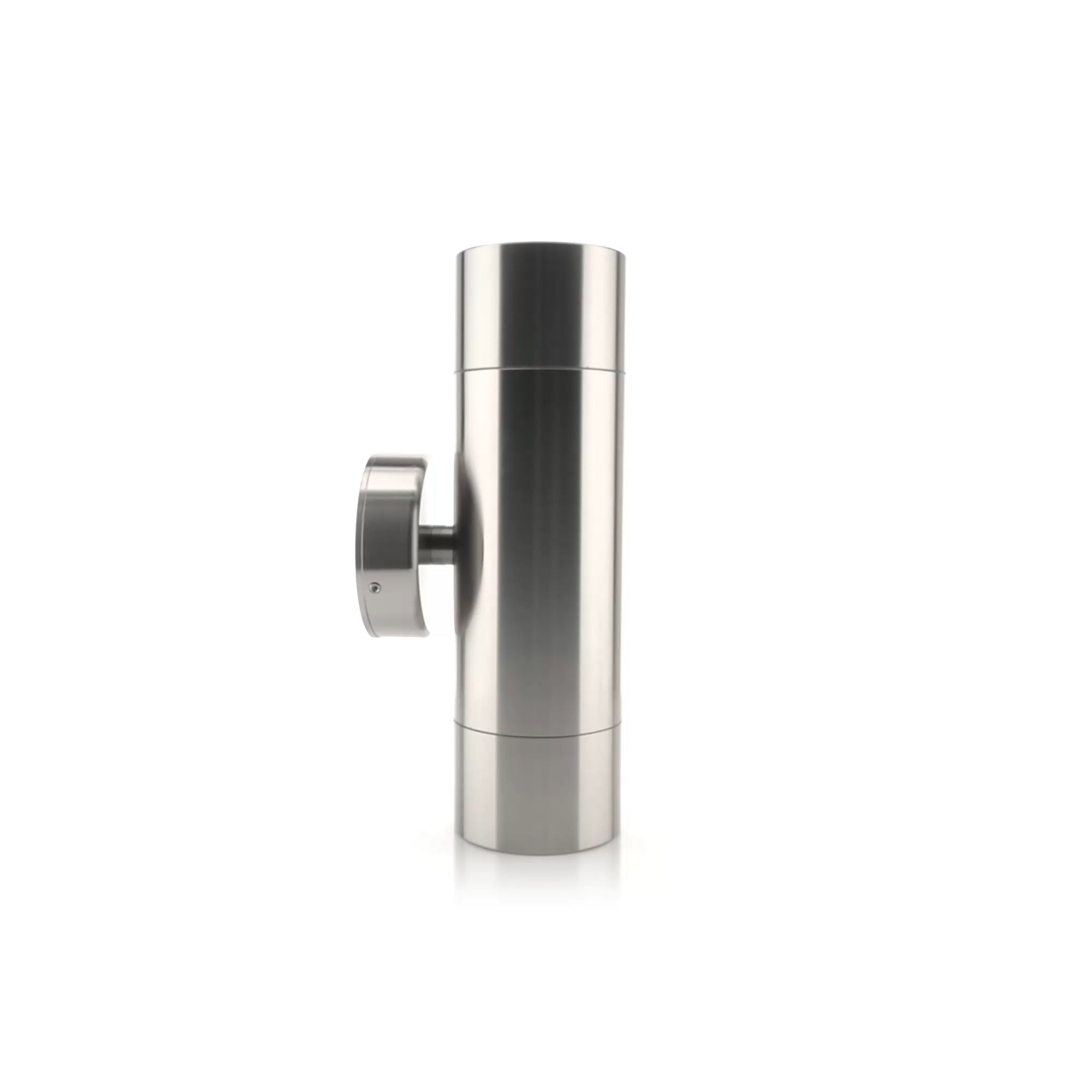 HV1008T - Maxi Tivah 316 Stainless Steel TRI Colour Up & Down Wall Pillar Lights 360 degree view