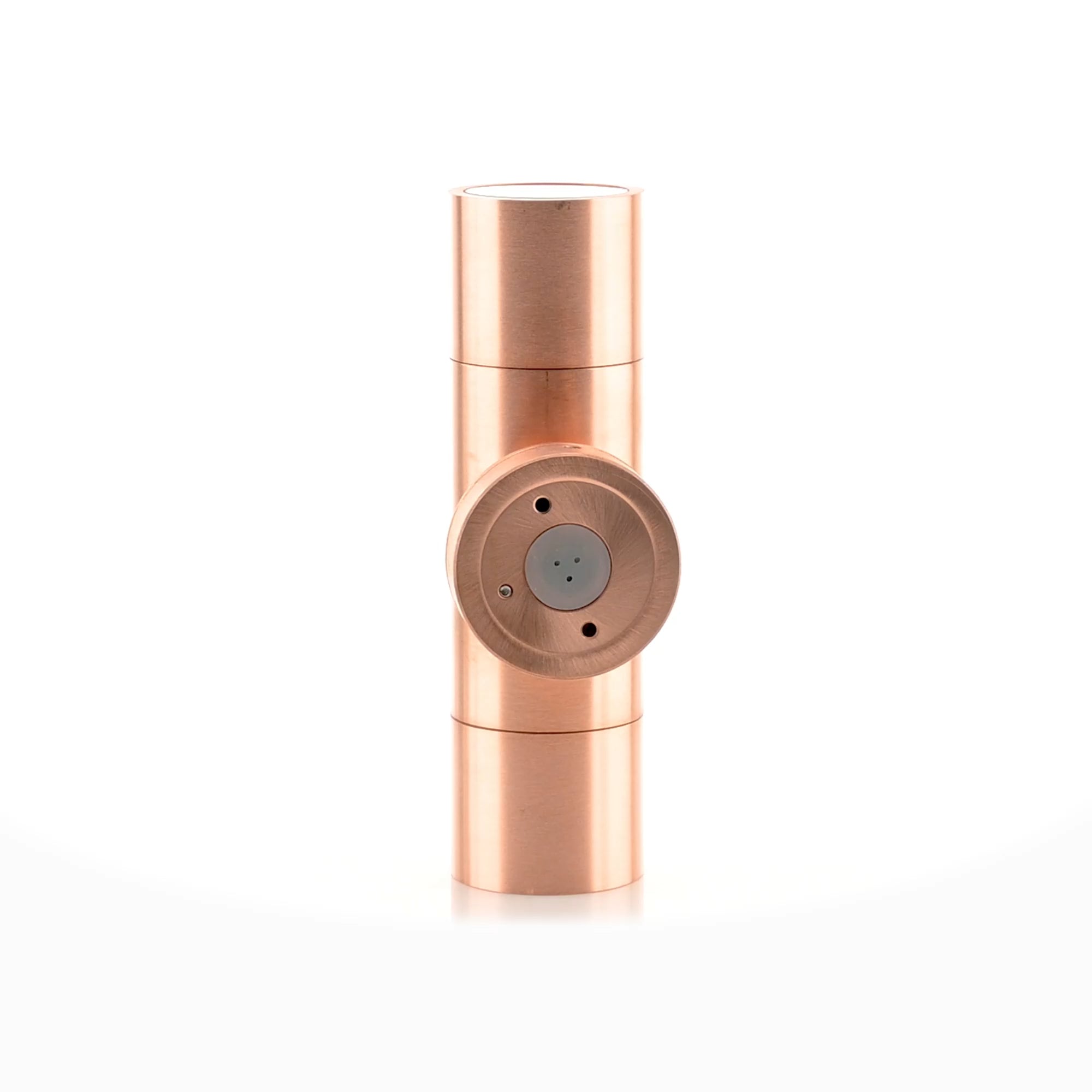 HV1015T-HV1017T - Tivah Solid Copper TRI Colour Up & Down Wall Pillar Lights 360 degree view
