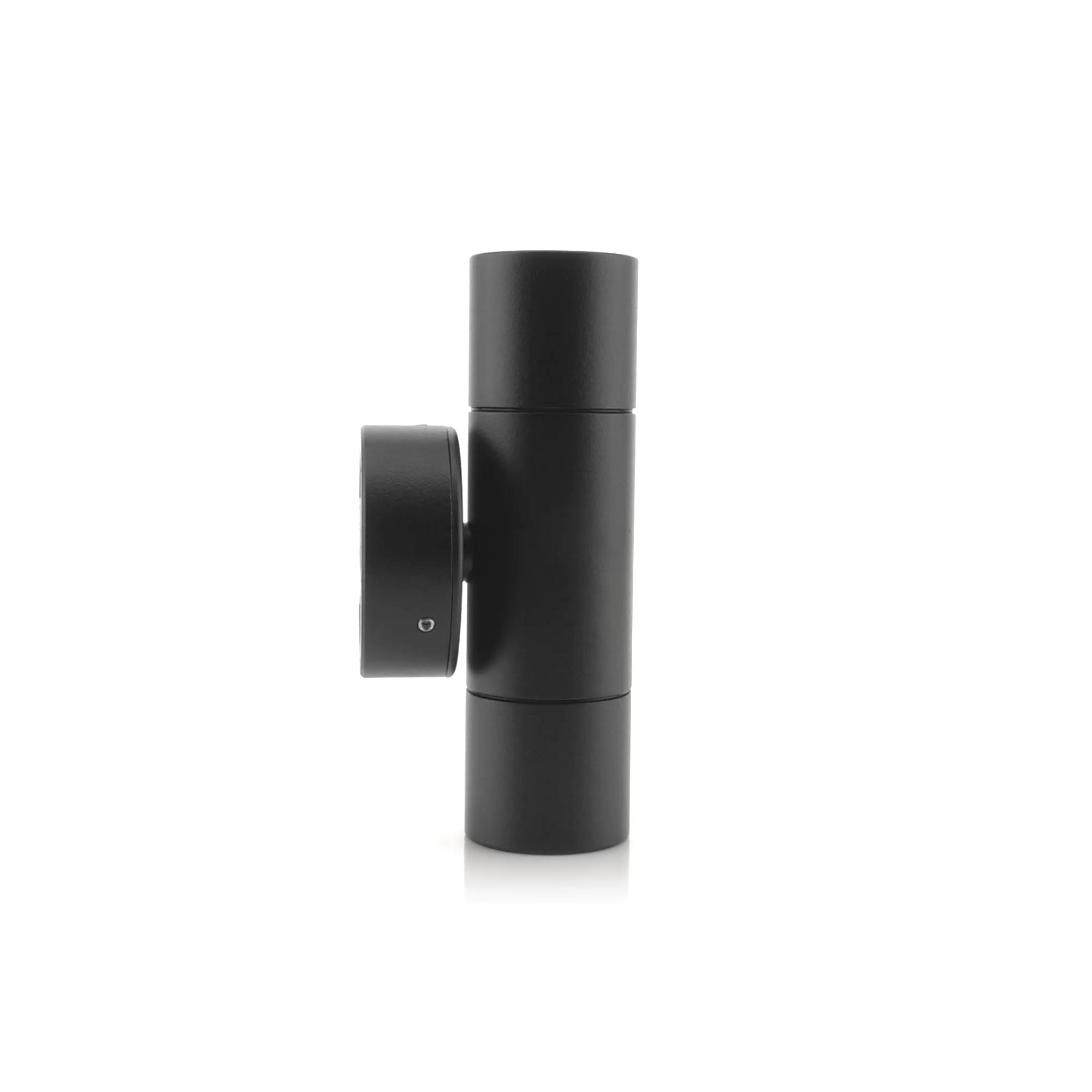HV1027MR11NW - Mini Tivah Aluminium Black Up & Down Wall Pillar Lights 360 degree view