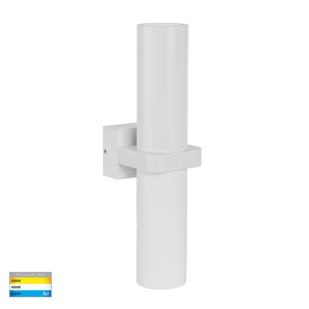 HV10391T - Luz White TRI Colour Single Up & Down Wall Pillar Lights