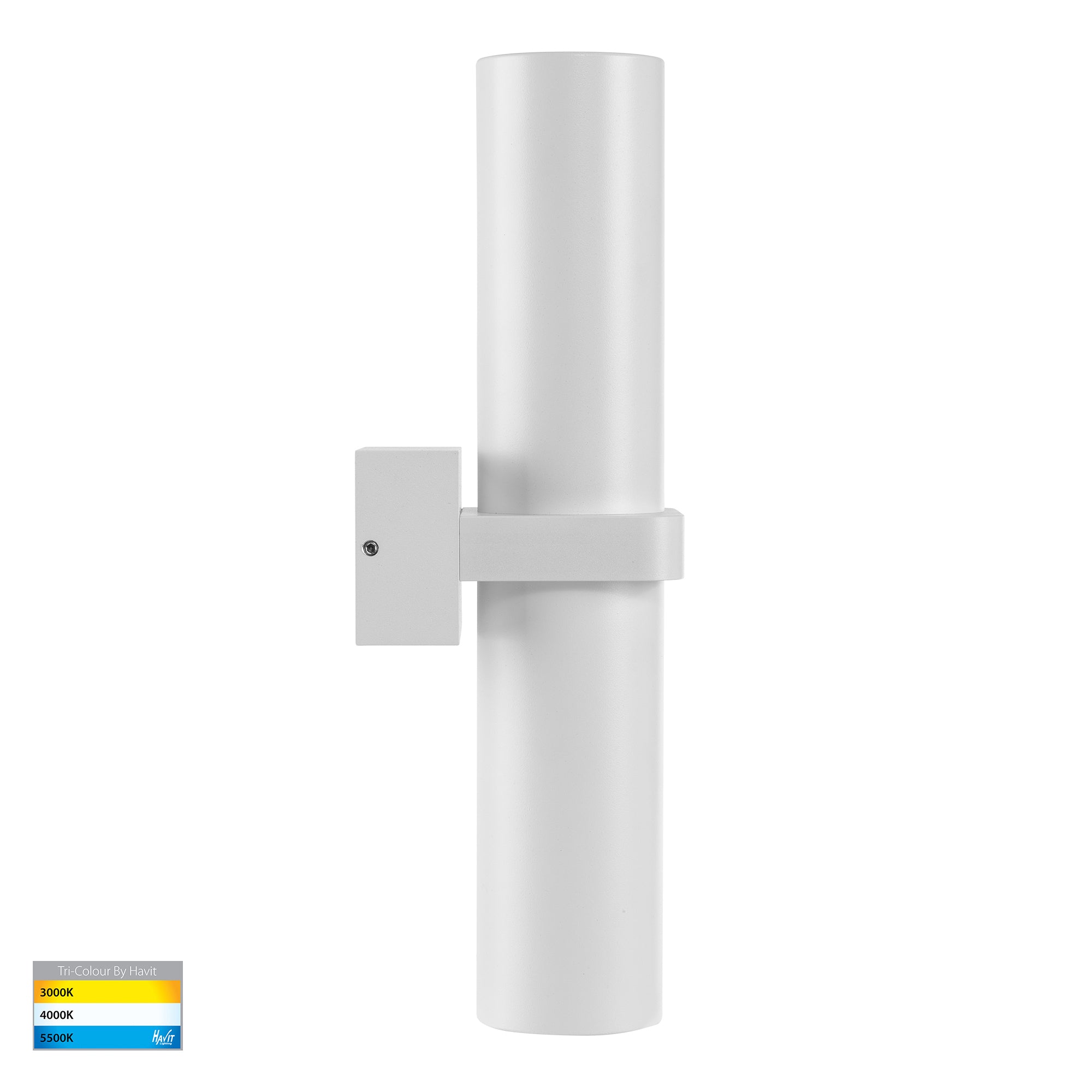 HV10391T - Luz White TRI Colour Single Up & Down Wall Pillar Lights