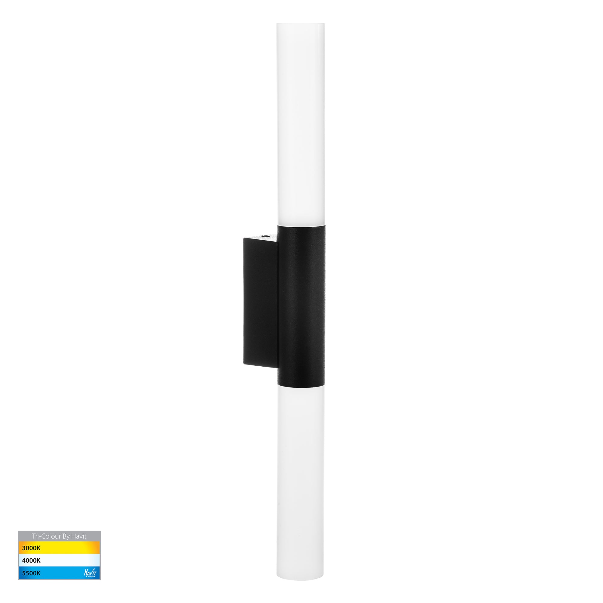HV10922T-BLK - Akril Aluminium Black 2 Light Wall Light
