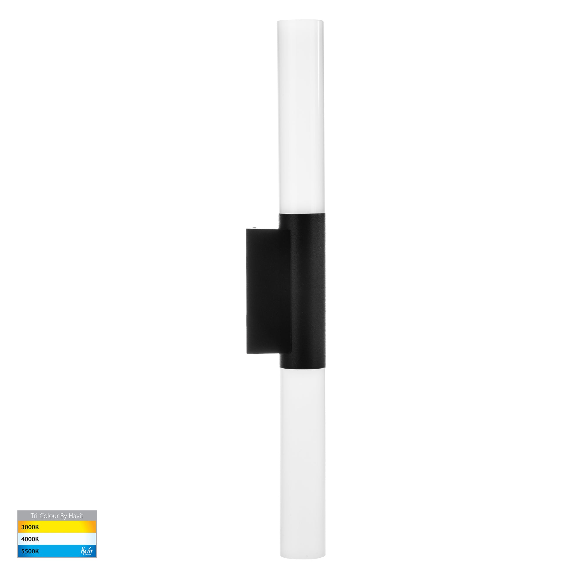 HV10922T-BLK - Akril Aluminium Black 2 Light Wall Light