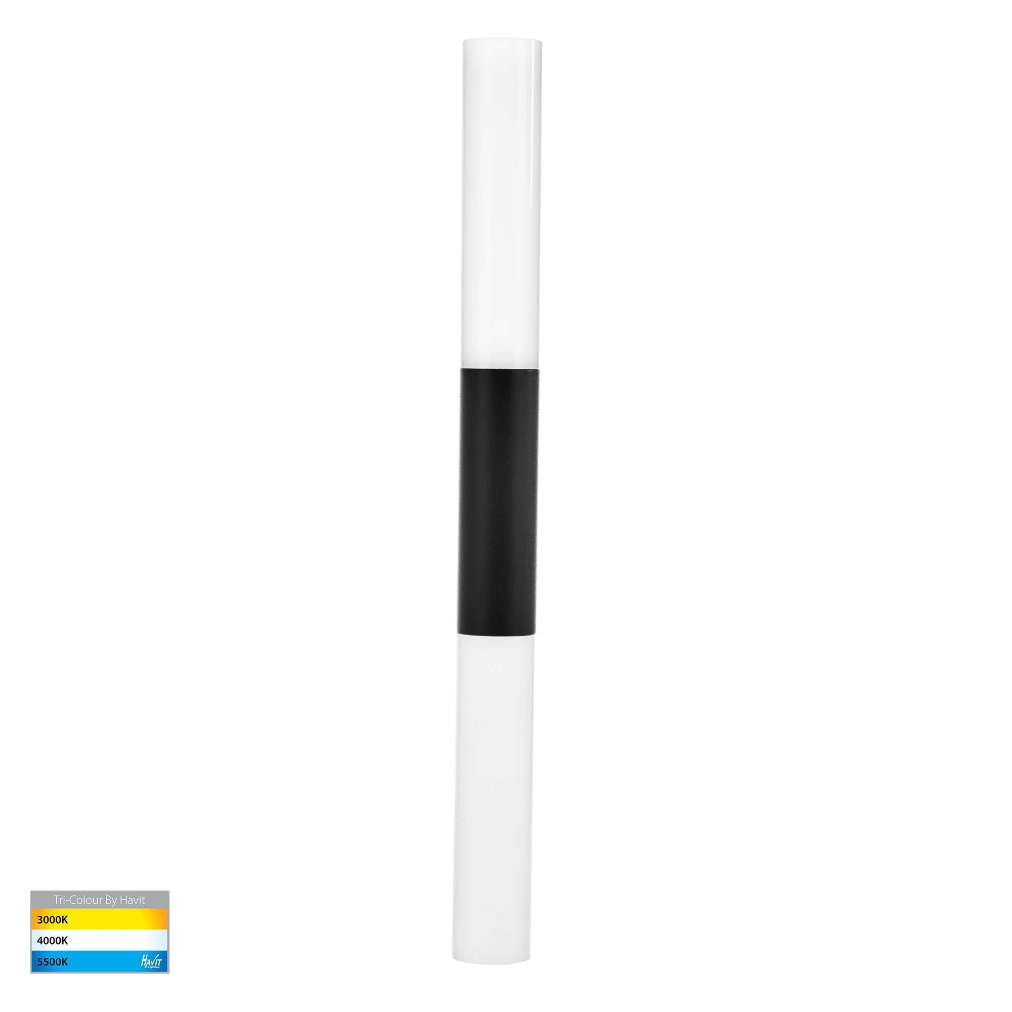 HV10922T-BLK - Akril Aluminium Black 2 Light Wall Light