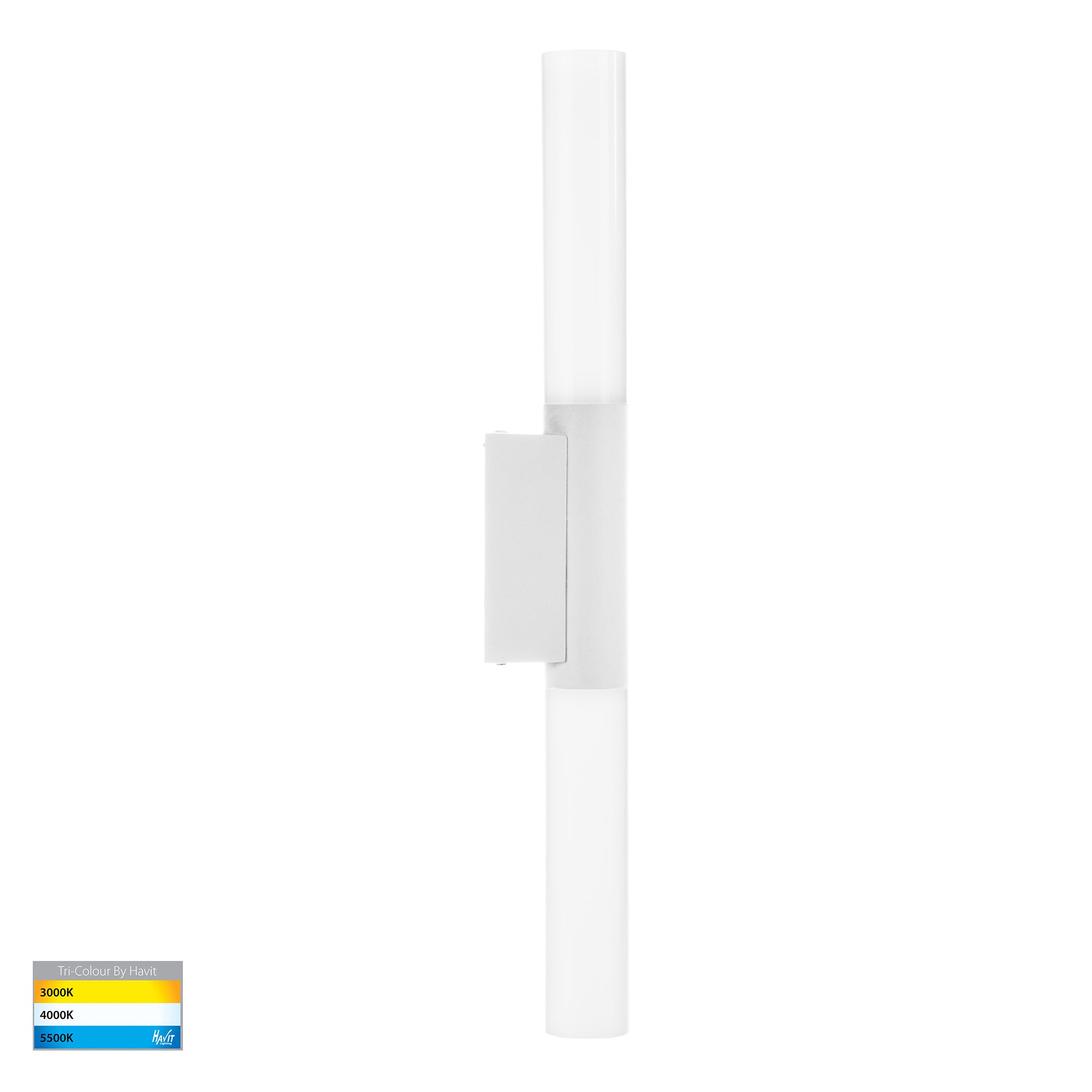 HV10922T-WHT - Akril Aluminium White 2 Light Wall Light
