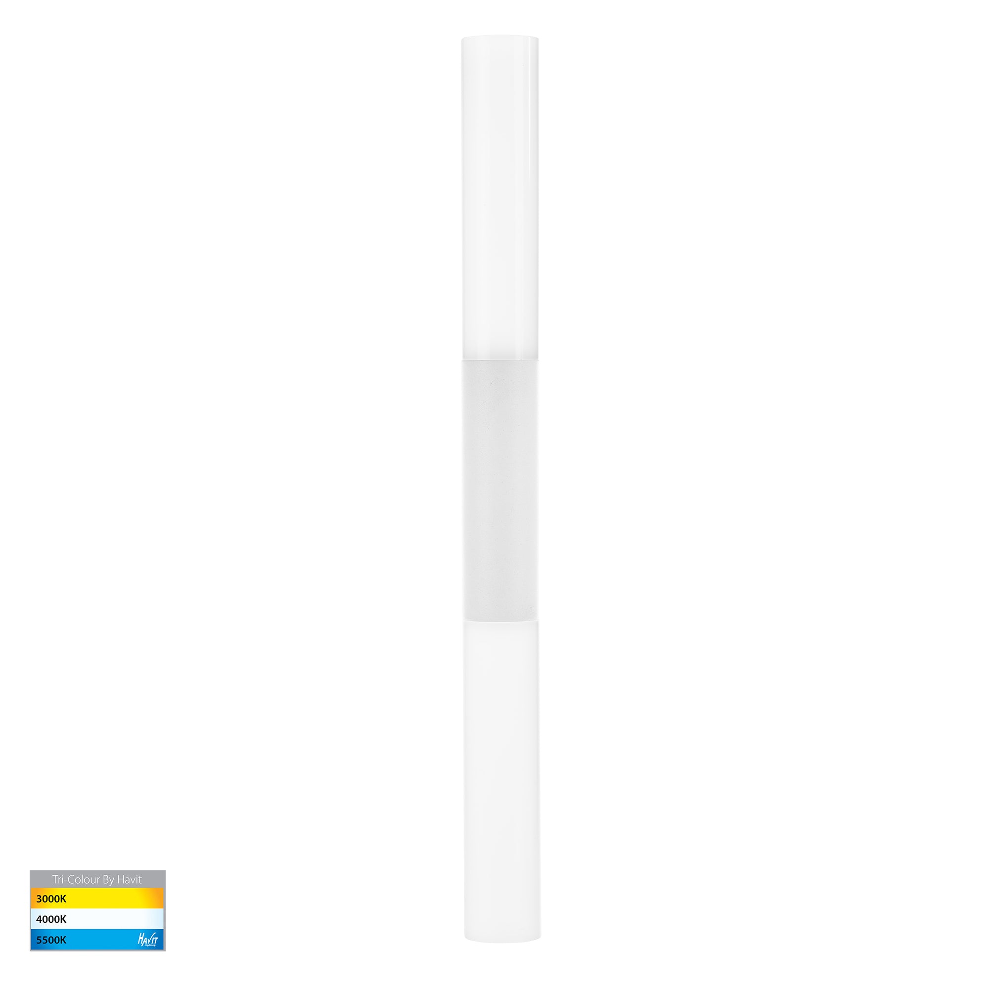 HV10922T-WHT - Akril Aluminium White 2 Light Wall Light