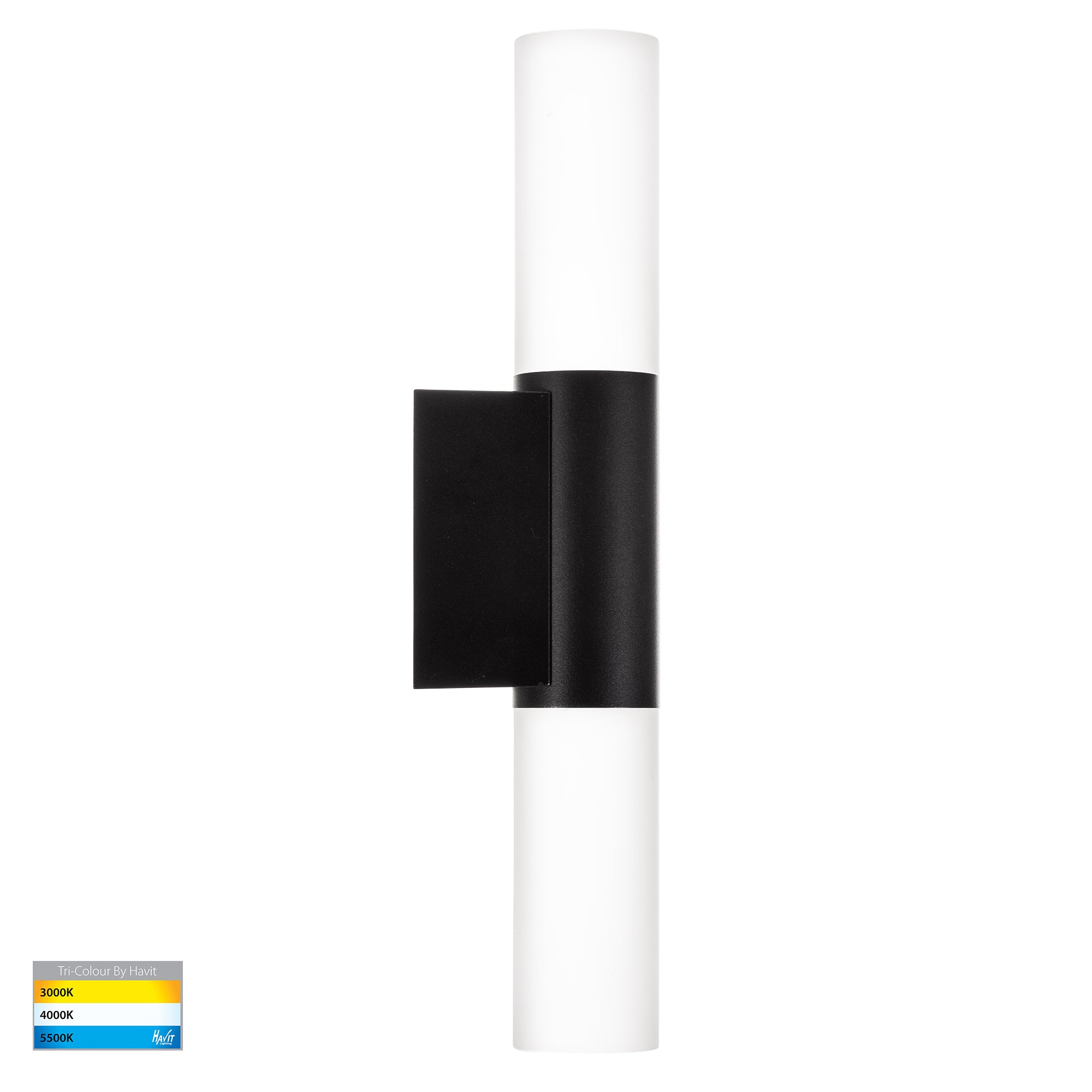 HV10932T-BLK - Akril Aluminium Black 2 Light Wall Light