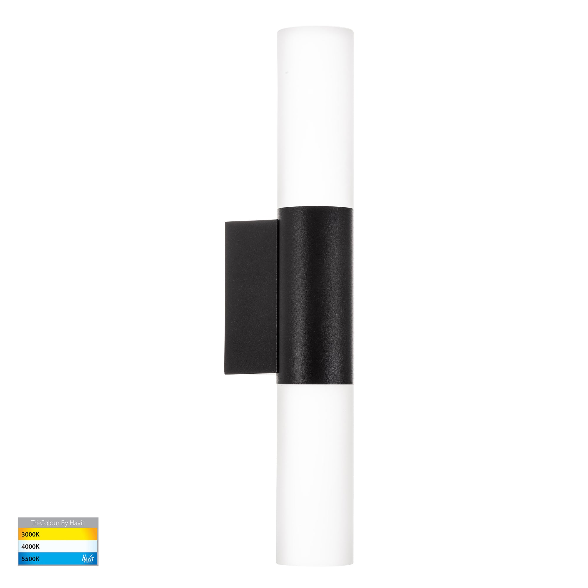 HV10932T-BLK - Akril Aluminium Black 2 Light Wall Light