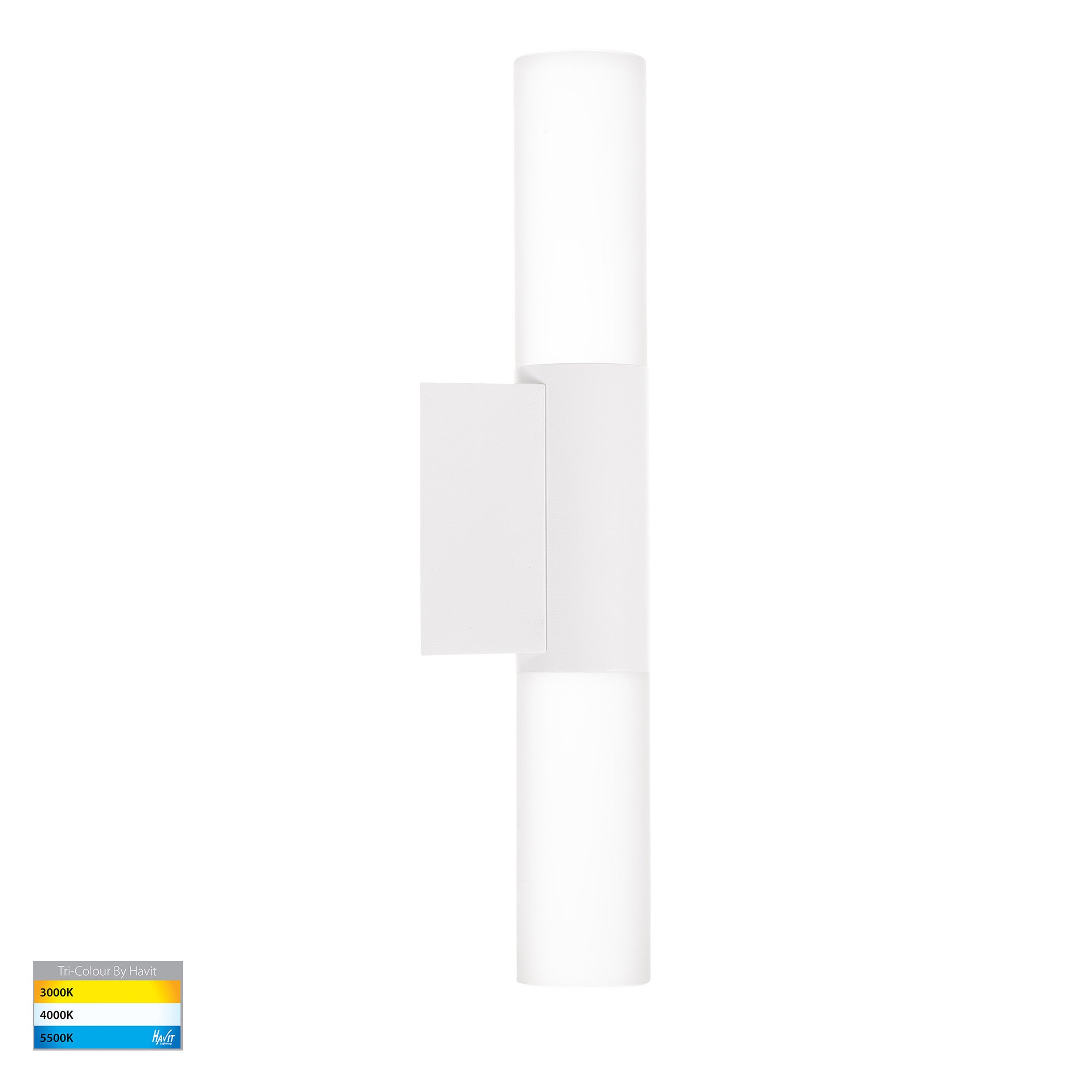 HV10932T-WHT - Akril Aluminium White 2 Light Wall Light