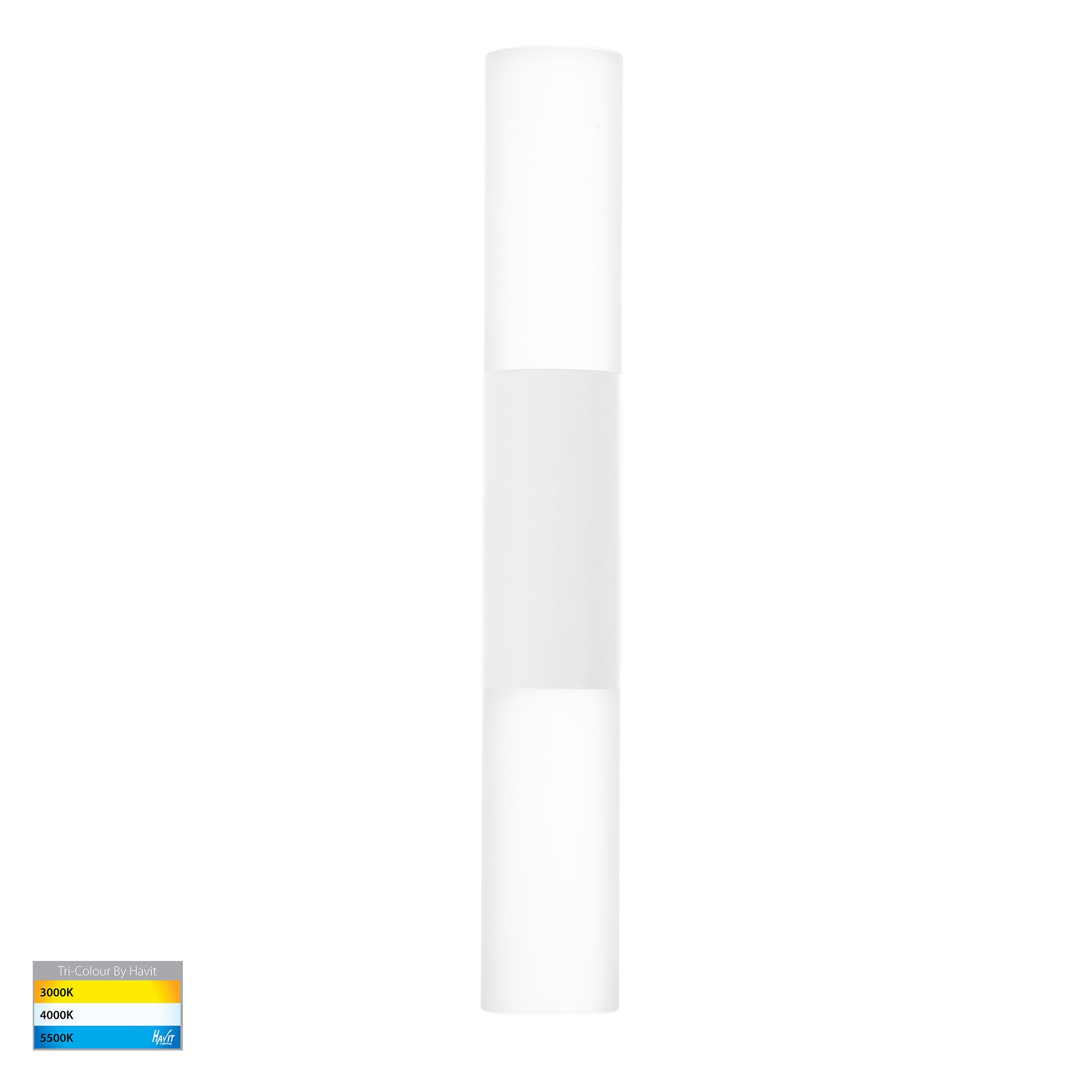 HV10932T-WHT - Akril Aluminium White 2 Light Wall Light