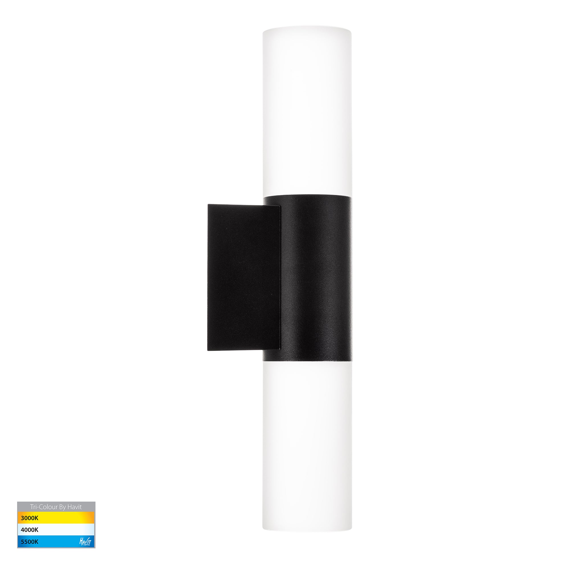 HV10942T-BLK - Akril Aluminium Black 2 Light Wall Light