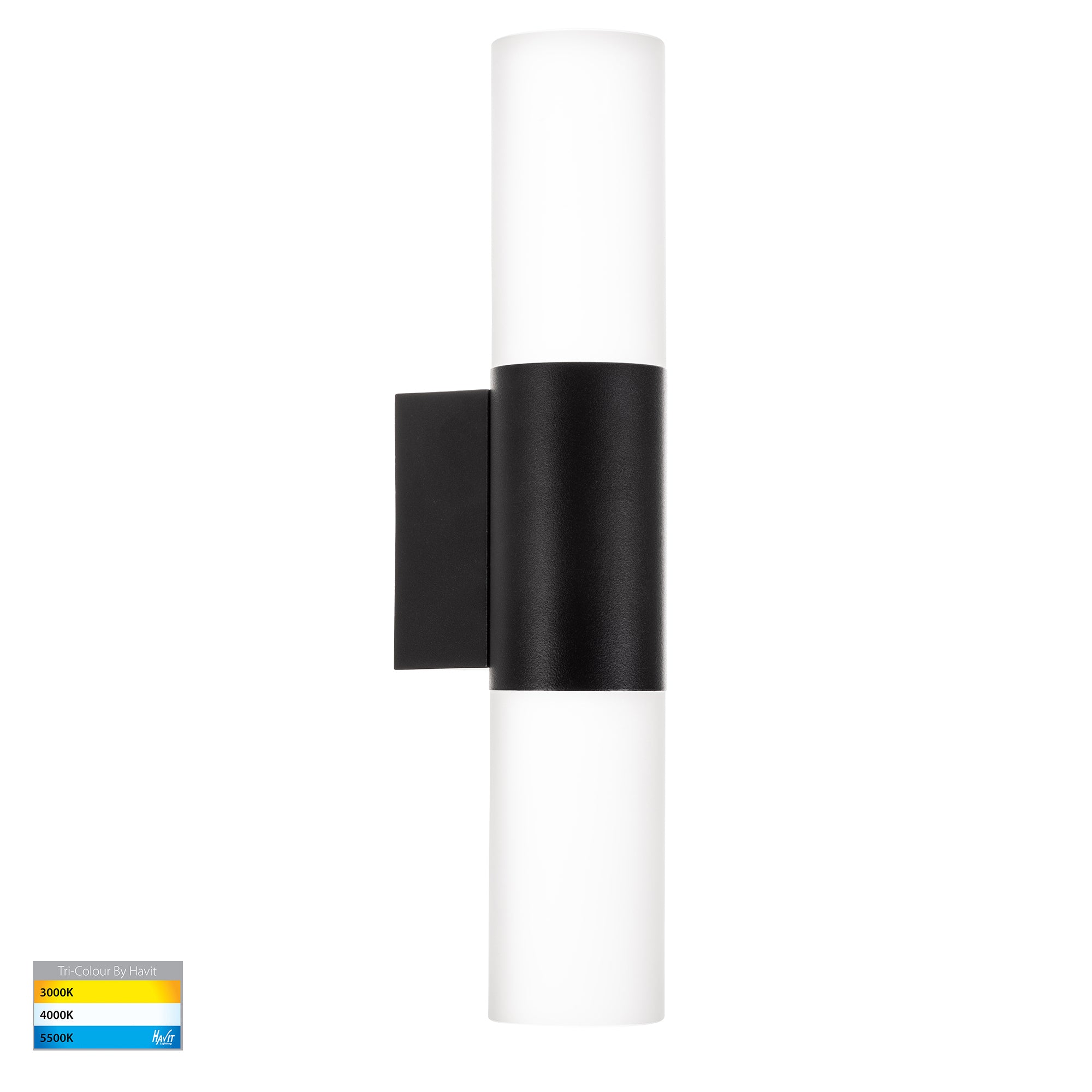 HV10942T-BLK - Akril Aluminium Black 2 Light Wall Light