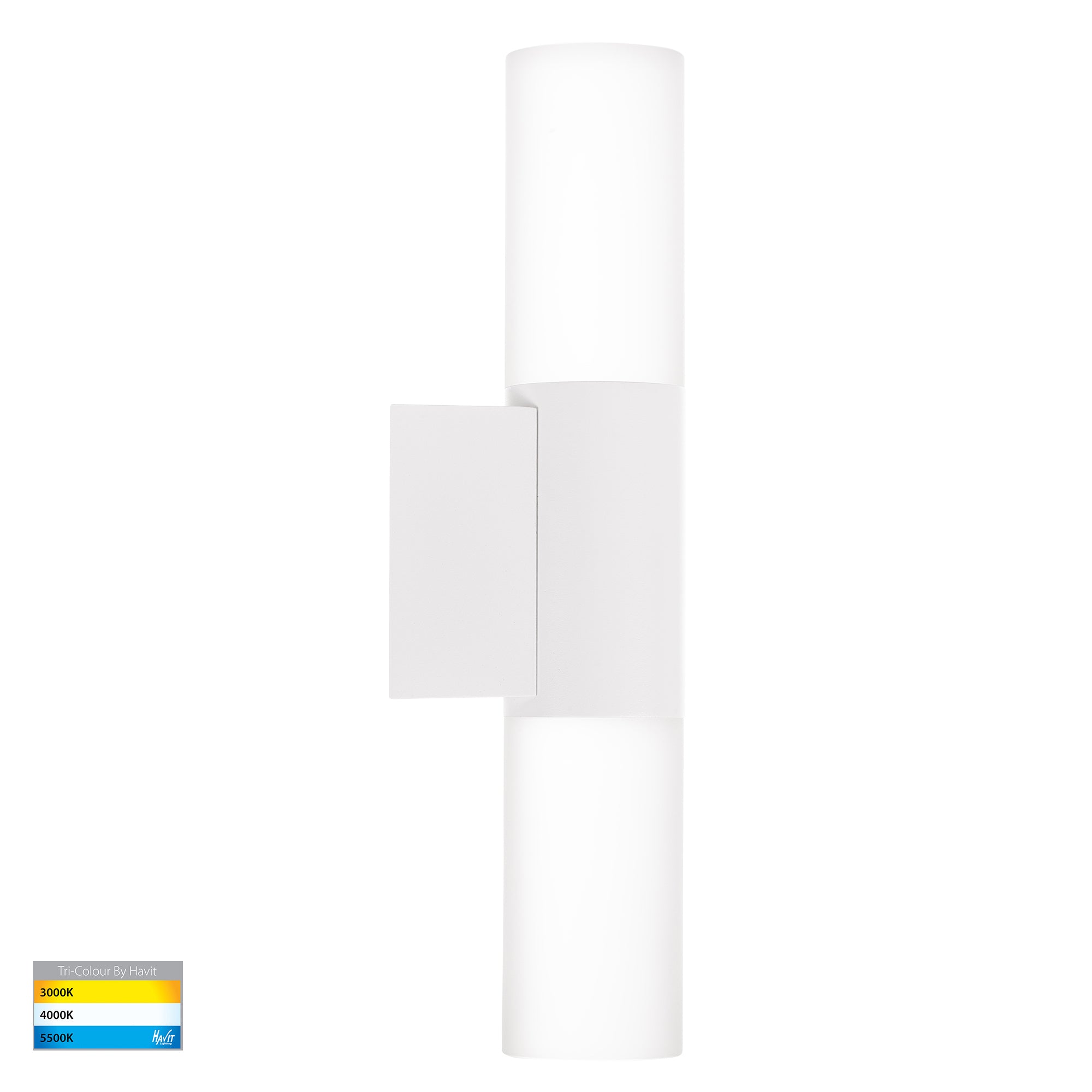 HV10942T-WHT - Akril Aluminium White 2 Light Wall Light