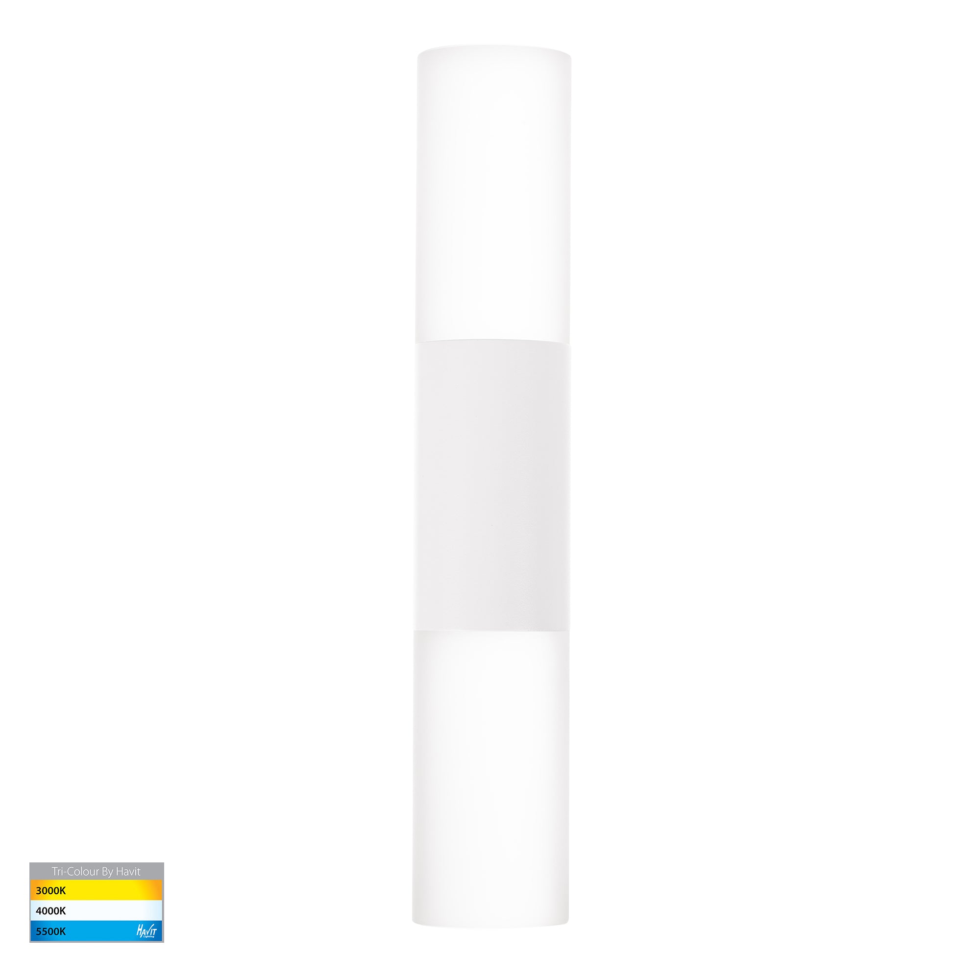 HV10942T-WHT - Akril Aluminium White 2 Light Wall Light