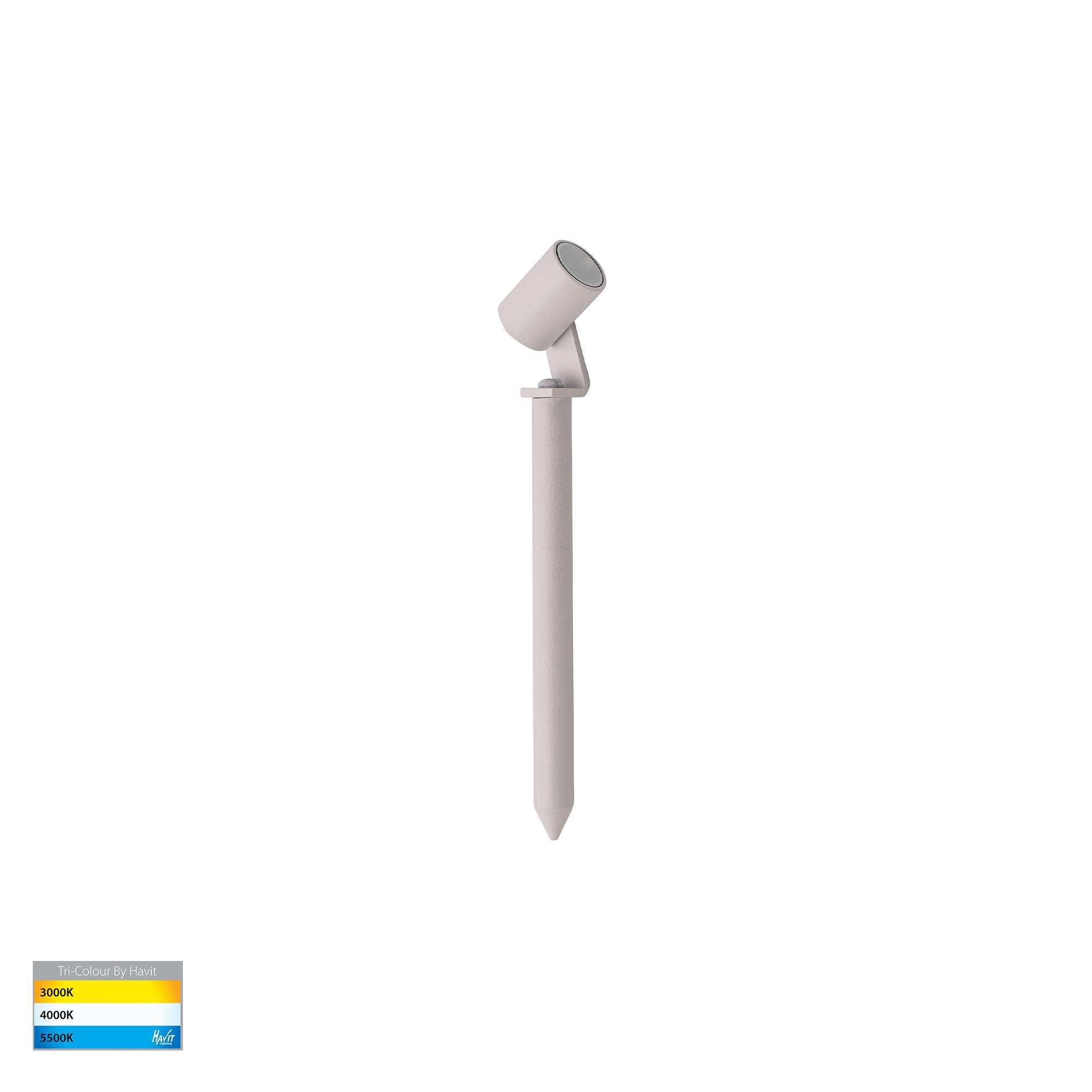 HV1434T-WHT -  Spar Aluminium White Spike or Surface Mounted Spot Light