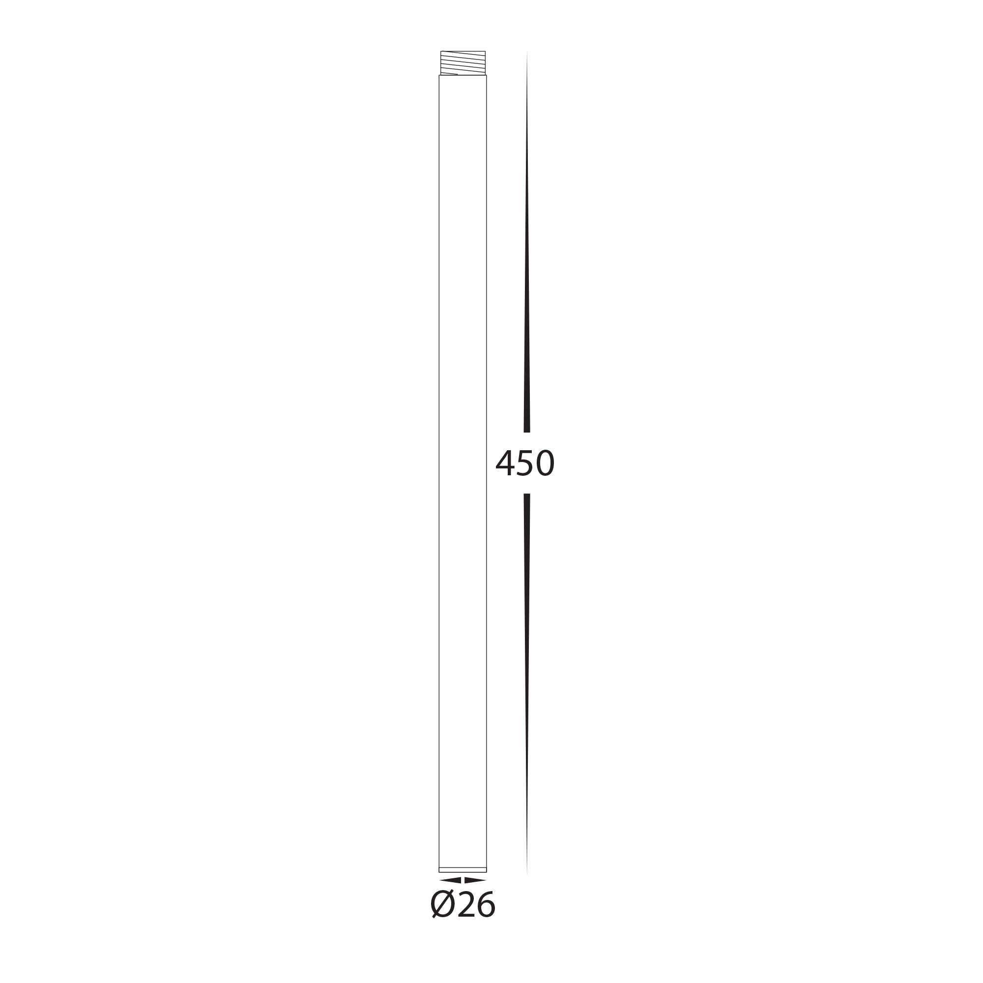 HV1435-P-BLK - Extension Post