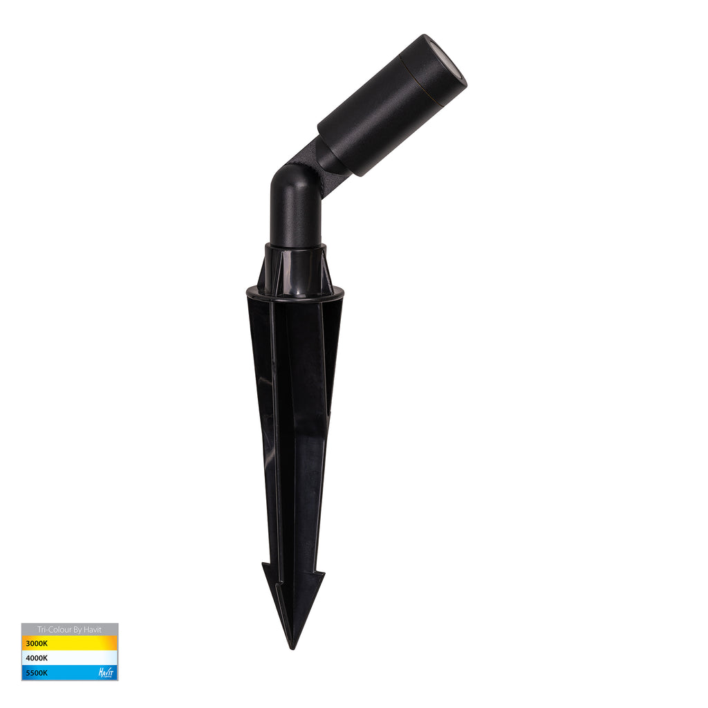 HV1435T-BLK - Cilindor Black 3w LED Garden Spike Light