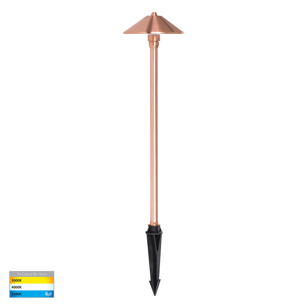 HV1453T-CP - Bitta Solid Copper 3w LED Garden Spike Light