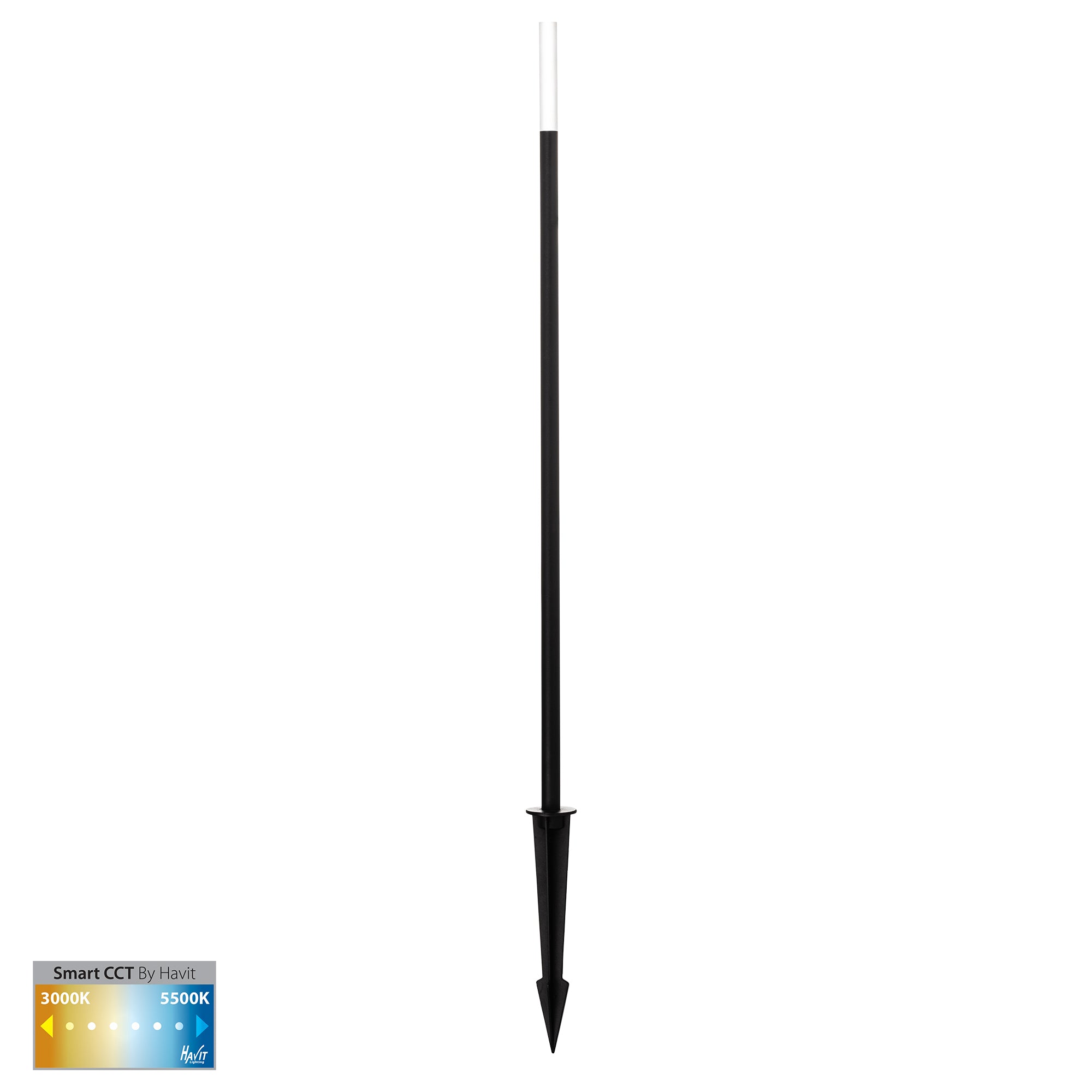 HV1514CCT-BLK-24V - Drique Aluminium Black CCT LED Bollard Spike Light