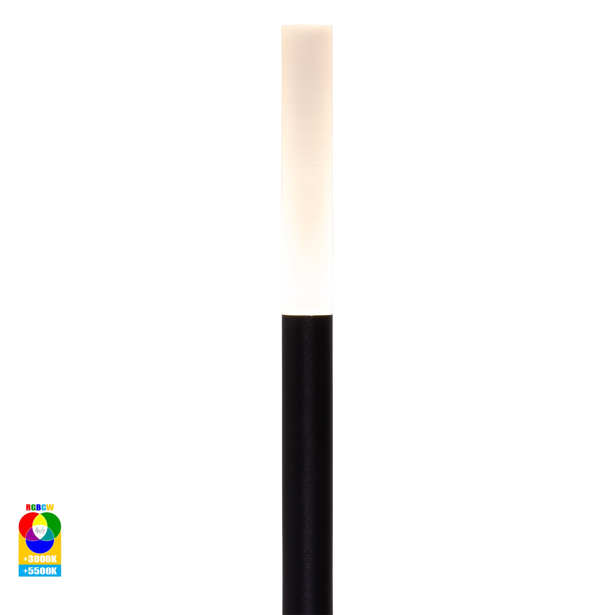 HV1514RGBCW-BLK-24V - Drique Aluminium Black RGBCW LED Bollard Spike Light