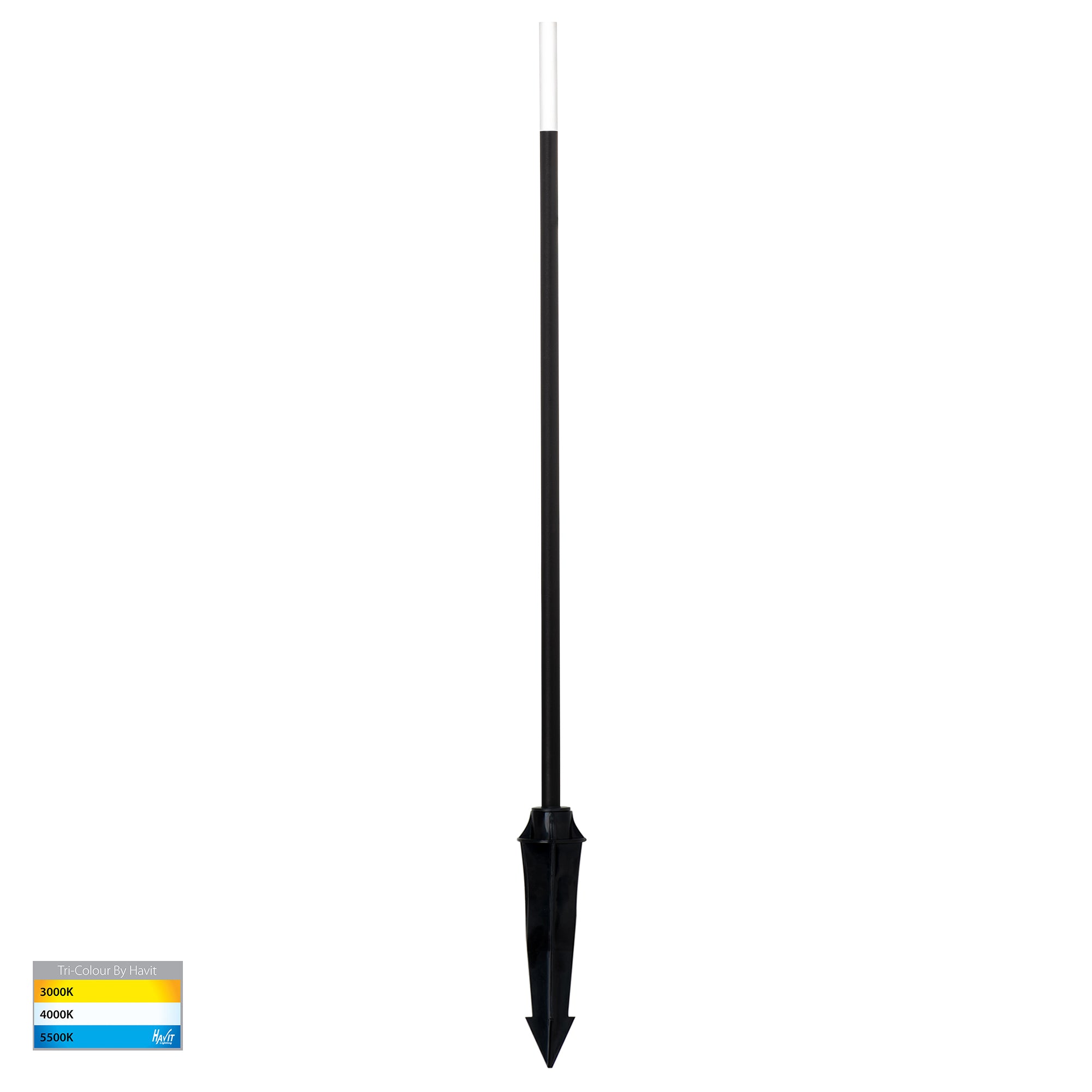 HV1514T-BLK-24V - Drique Aluminium Black LED Bollard Spike Light