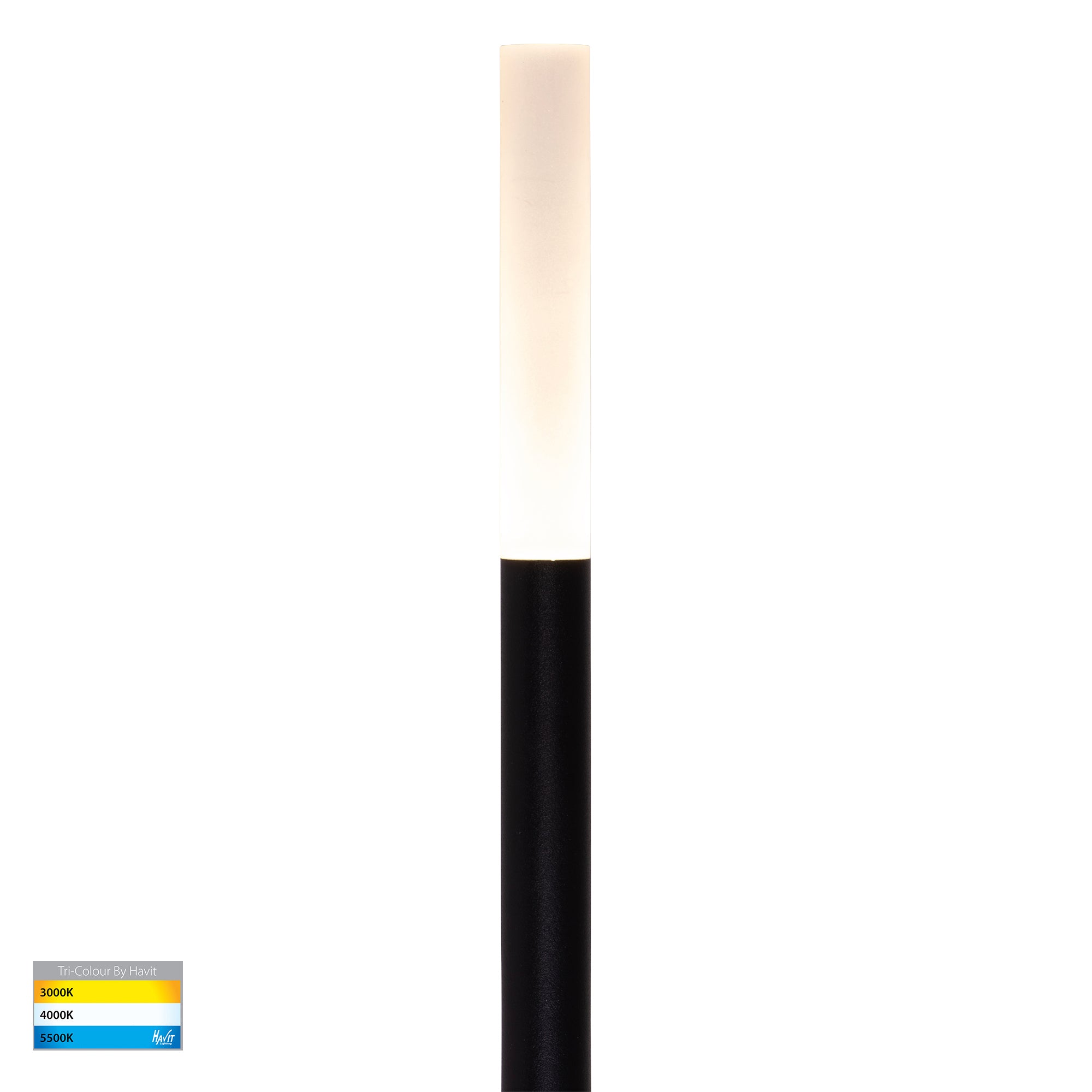 HV1514T-BLK-24V - Drique Aluminium Black LED Bollard Spike Light
