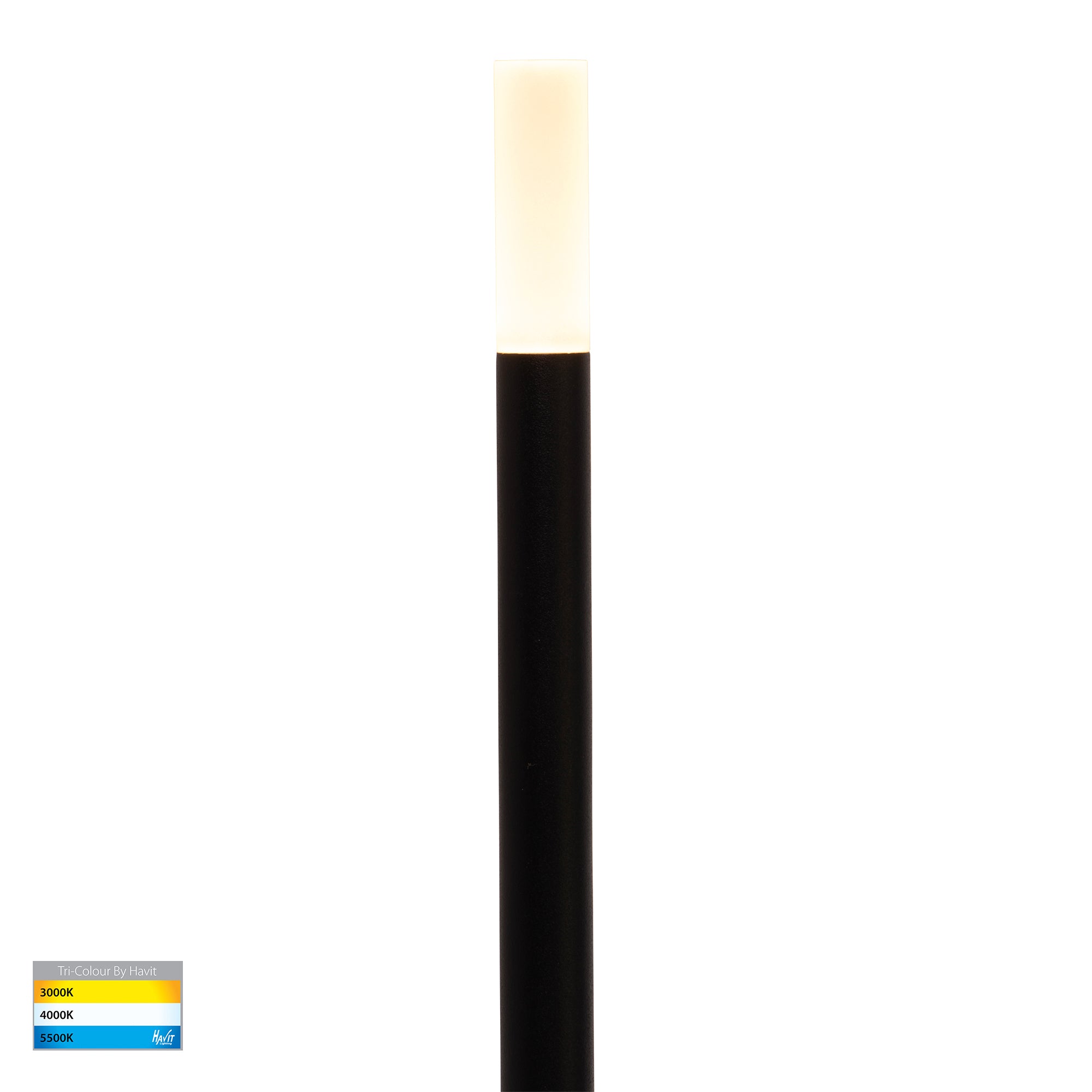 HV1514T-BLK-24V - Drique Aluminium Black LED Bollard Spike Light