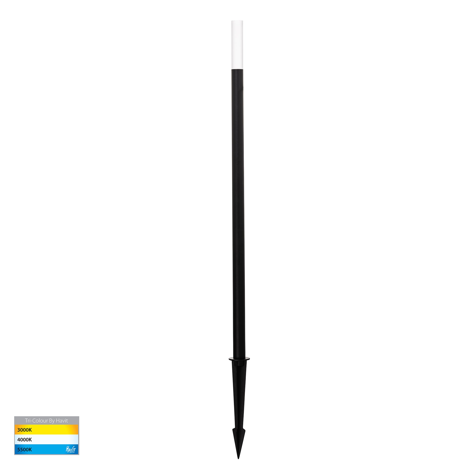 HV1515T-BLK-24V - Drique Aluminium Black LED Bollard Spike Light