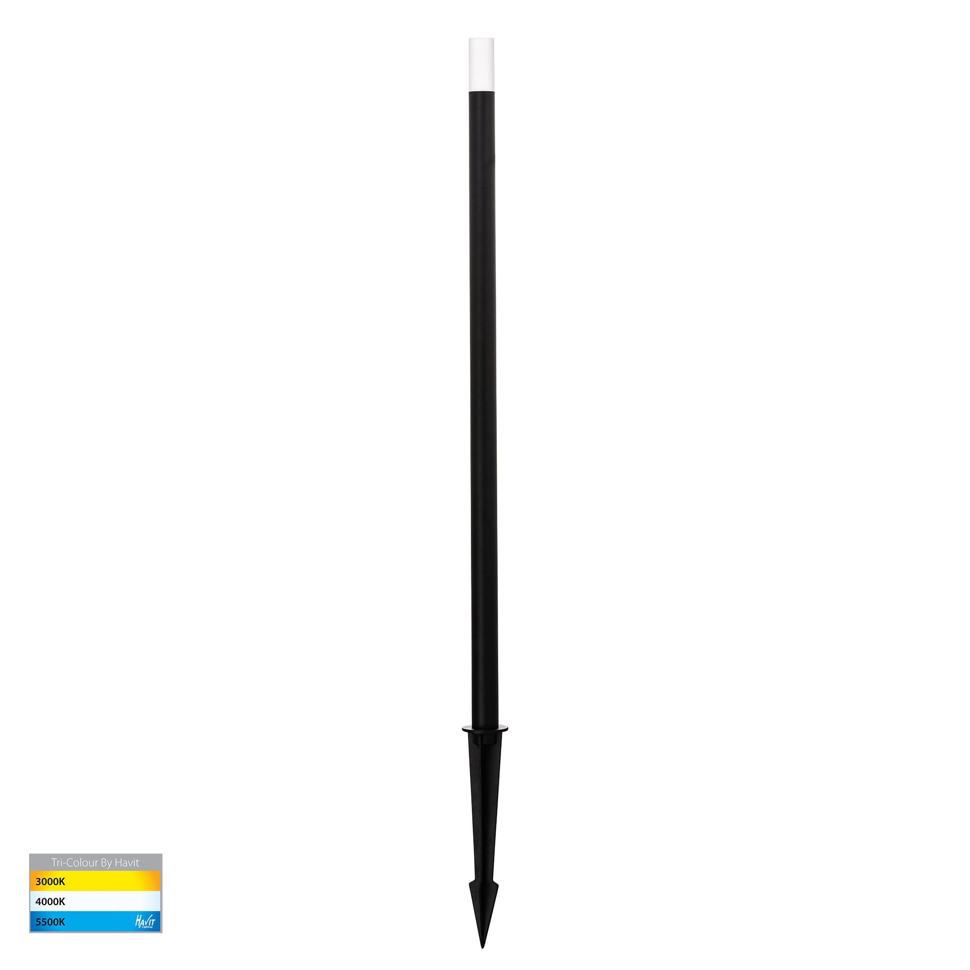 HV1515T-BLK-24V - Drique Aluminium Black LED Bollard Spike Light