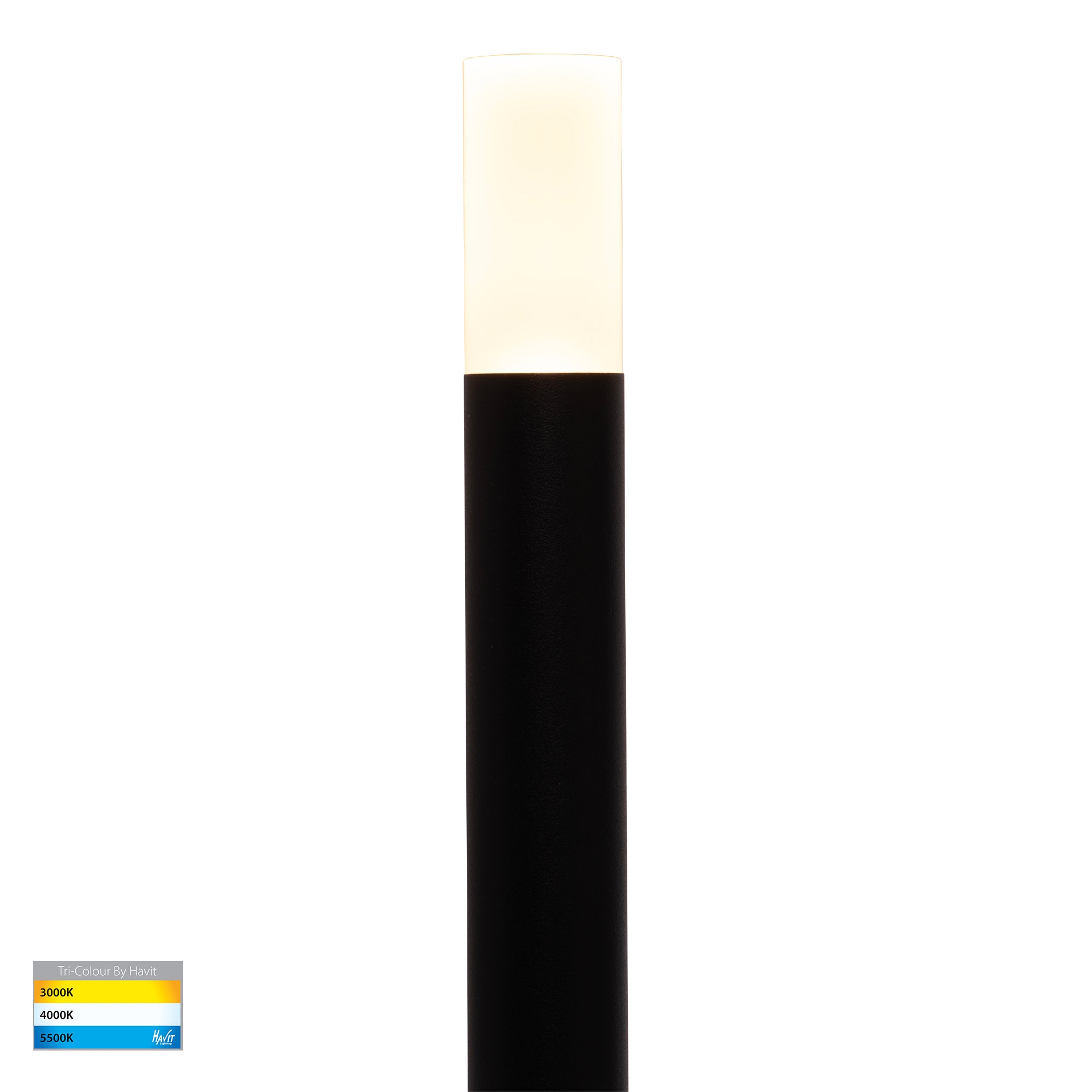 HV1515T-BLK-24V - Drique Aluminium Black LED Bollard Spike Light