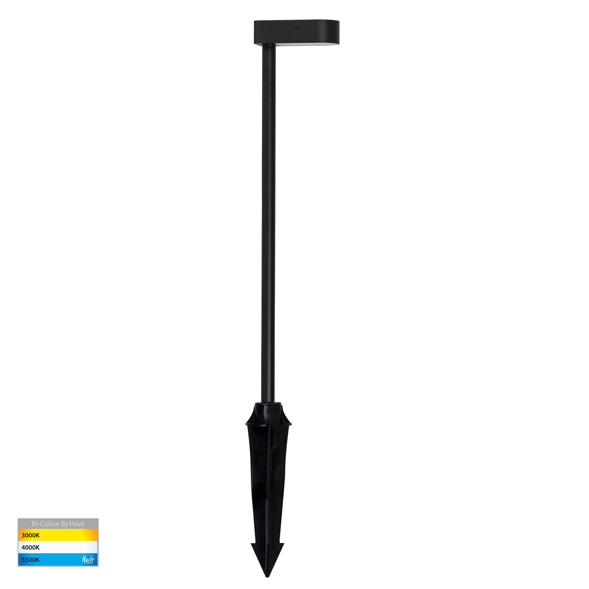 HV1517T-BLK-24V - Lindri Aluminium Black LED Bollard Spike Light