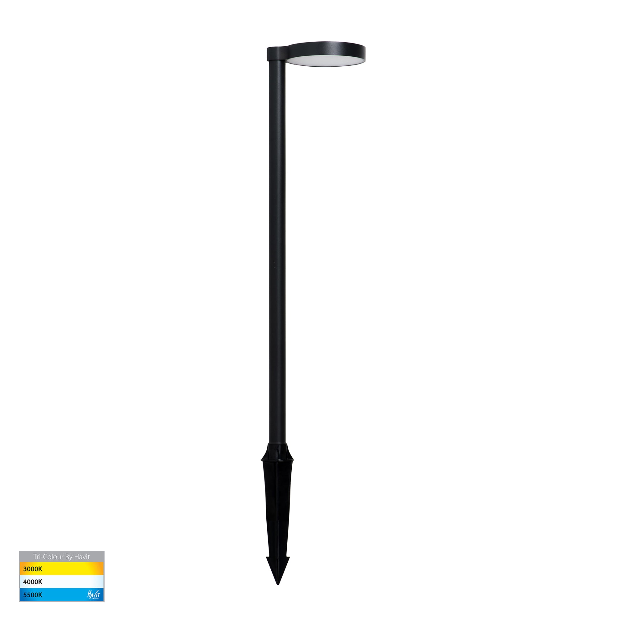 HV1523T-BLK-24V - Liueg Aluminium Black LED Bollard Spike Light